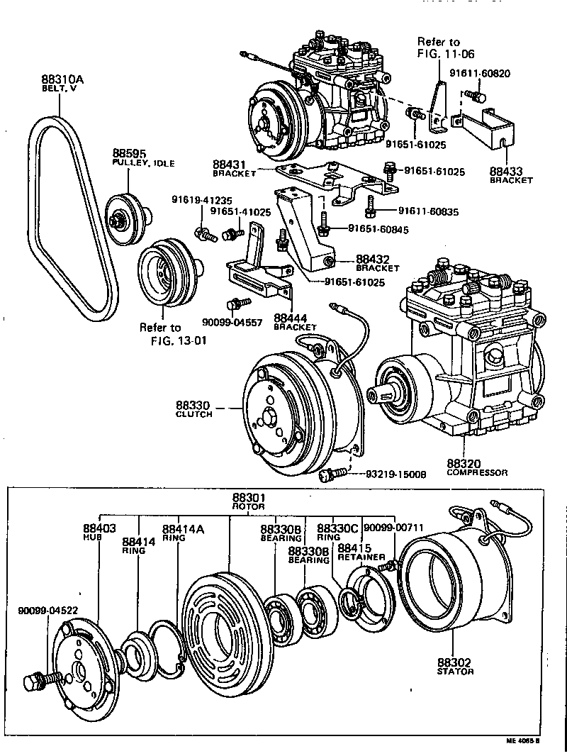 HEATING & AIR CONDITIONING - COMPRESSOR[ (7308-7808) ] TOYOTA CORONA ...