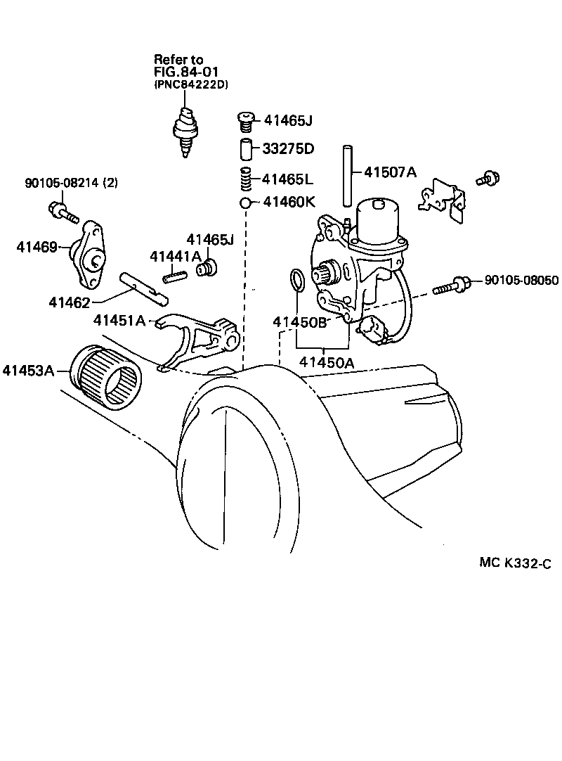 Toyota Land Cruiser J80 Front axle housing & differential w ...