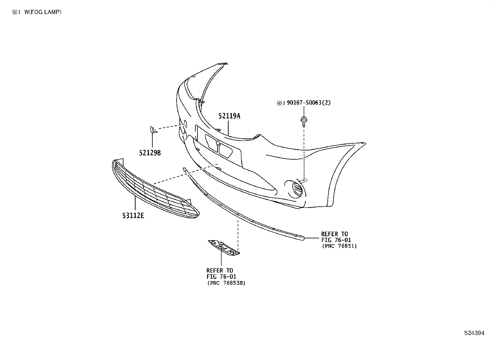 Toyota Etios AK10 Front bumper & bumper stay illust no. 2 of 2 parts ...