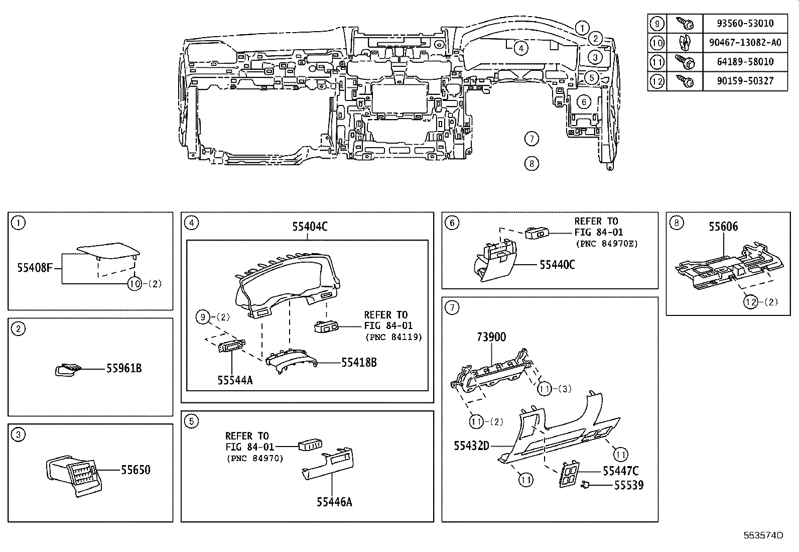 Lexus LX J200 Instrument panel & glove compartment ｳﾝﾃﾝｾｷｶﾞﾜillust