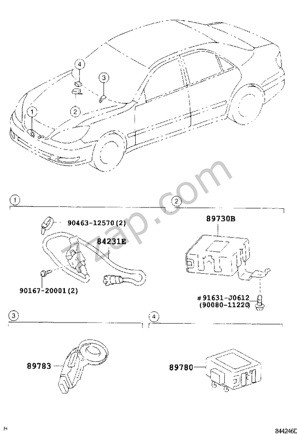 ANTITHEFT DEVICE TOYOTA CAMRY [ACV30,MCV3] (NORTH AMERICA)