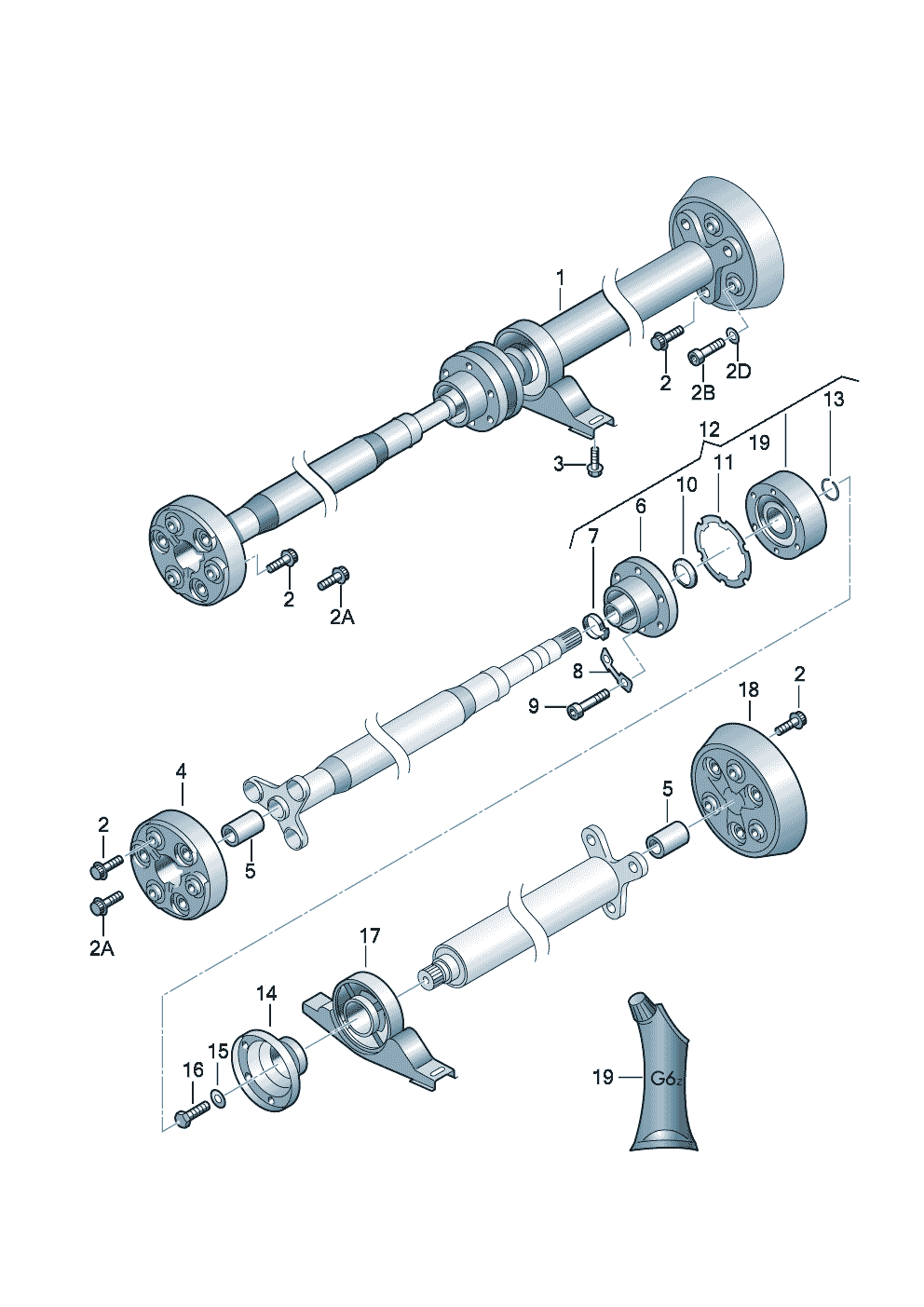 Audi A3/S3/Sportback/Limousine/Quattro (Typ 8L) Cardan shaft части 1997 -  2000 | ETKA Европа