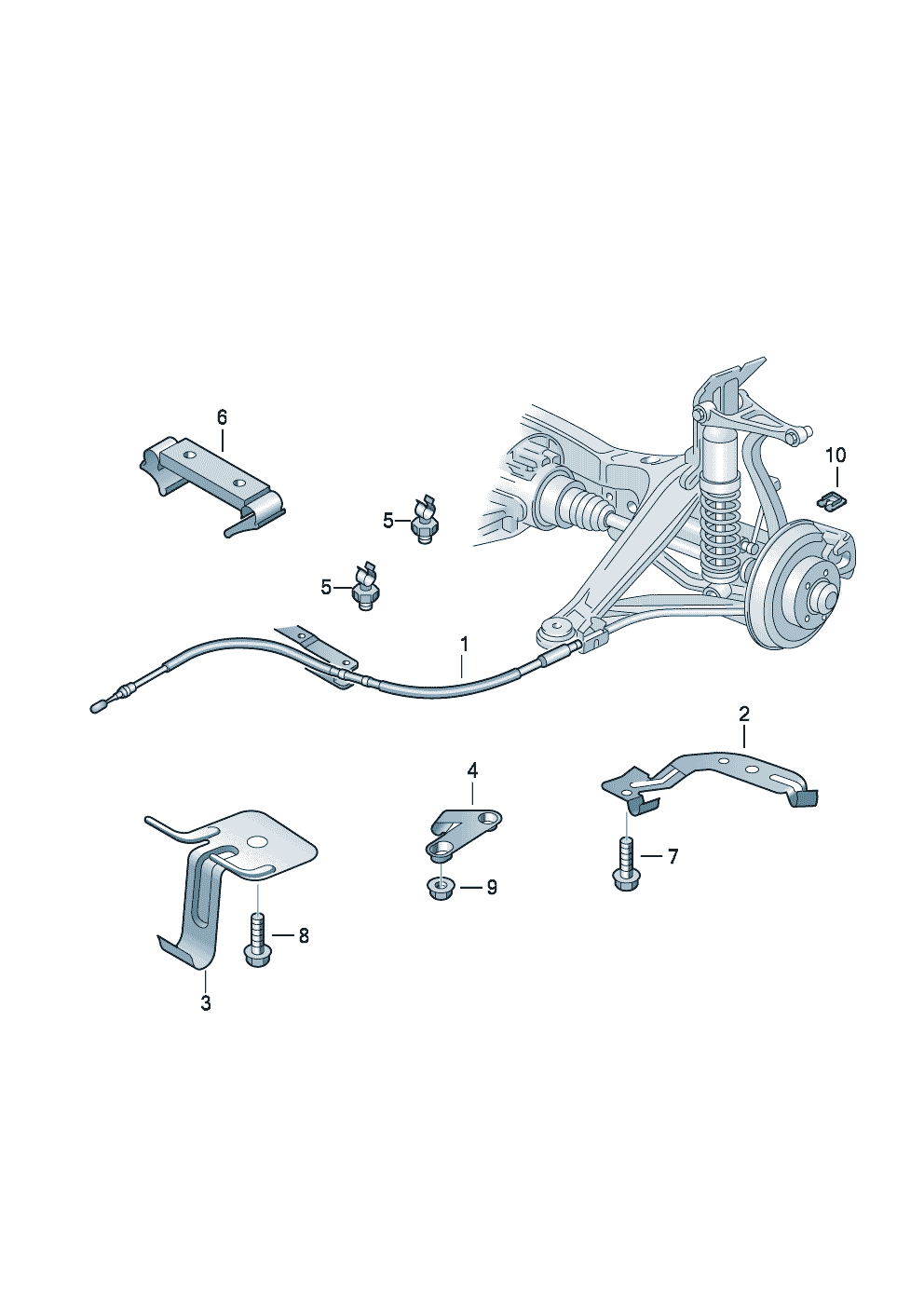 Buy Audi A4/Avant B7 (Typ 8E/8H) Brake cable parts online 2005 - 2008 ...