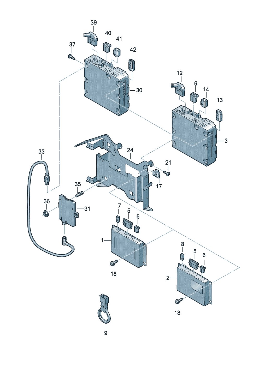 Audi A8 D3 (Typ 4E) Electric parts for analogue/digital tv reception ...