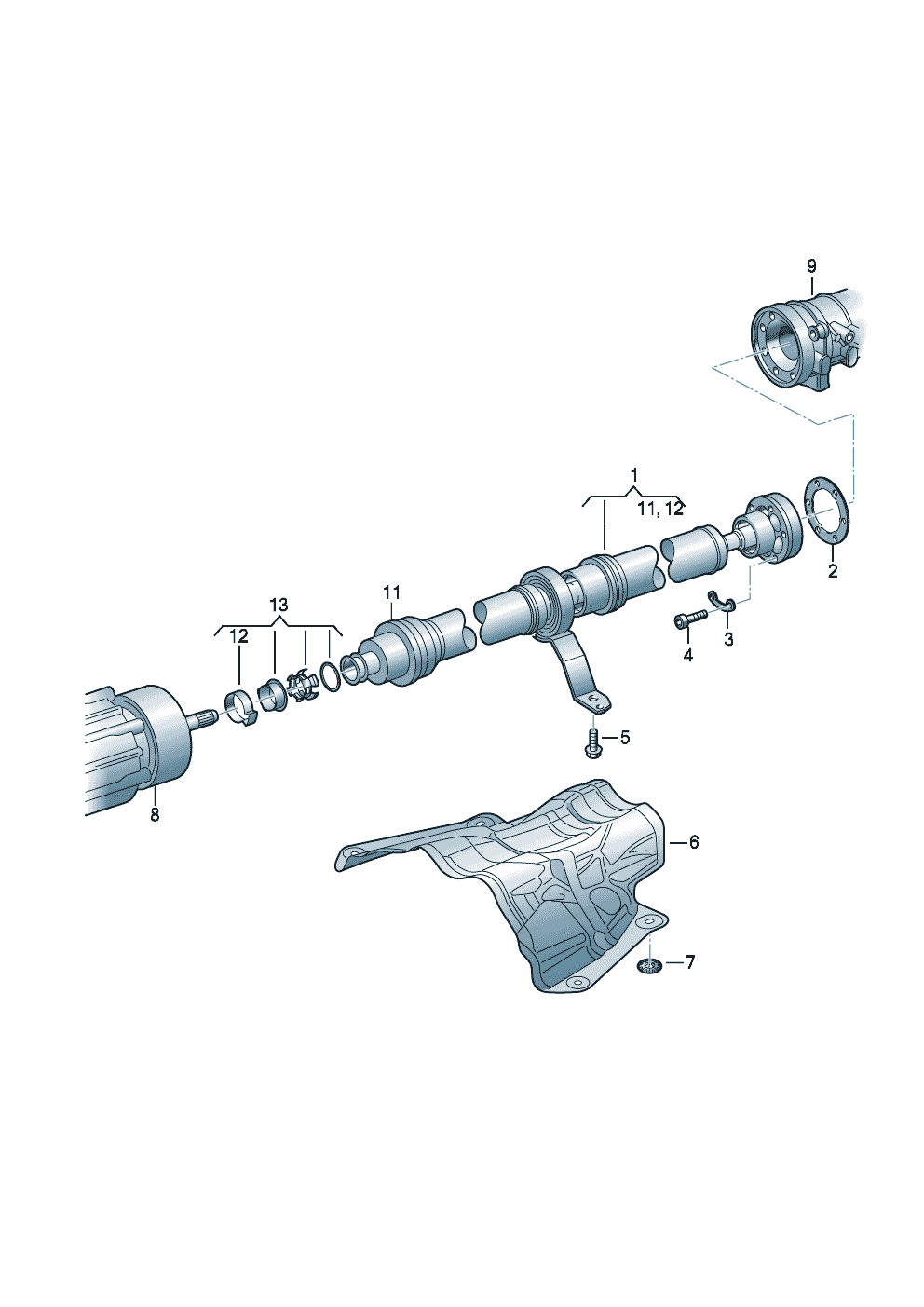 Audi A5/S5 Coupe/Sportback F5 Facelift Cardan shaft parts 2017 - 2025 |  ETKA South africa