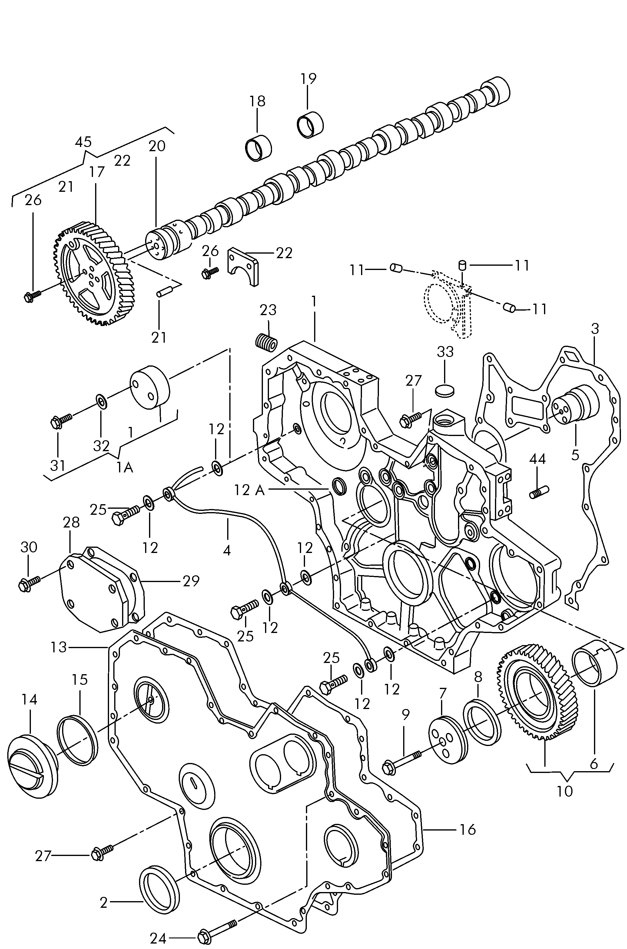 Camshaft removable lid for Volkswagen-commercial Onibus Motor Traseiro 2000 - 2025 Europe