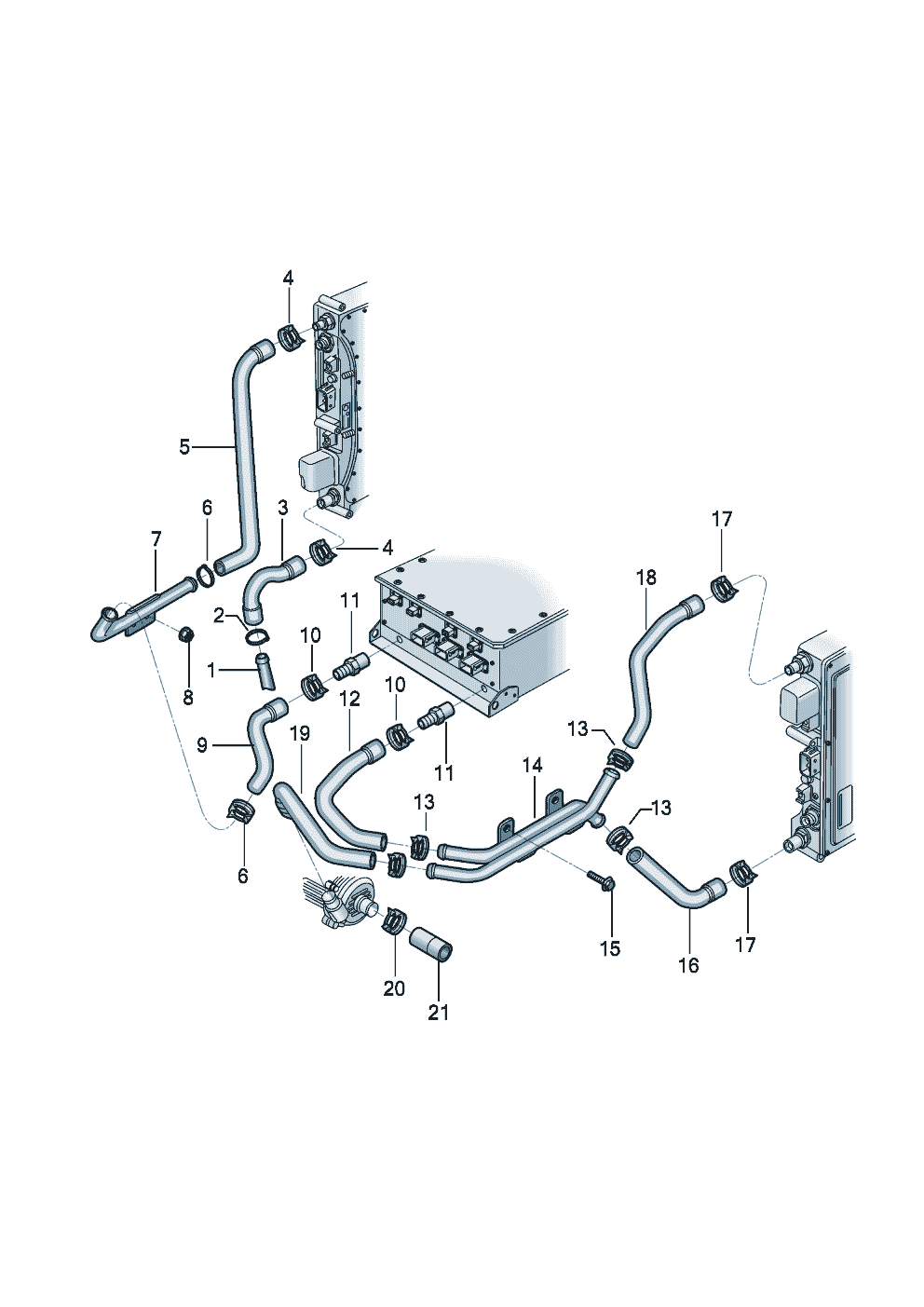 Refrigerant hose inverter for Volkswagen-commercial E-Delivery 2022 - 2025 Europe