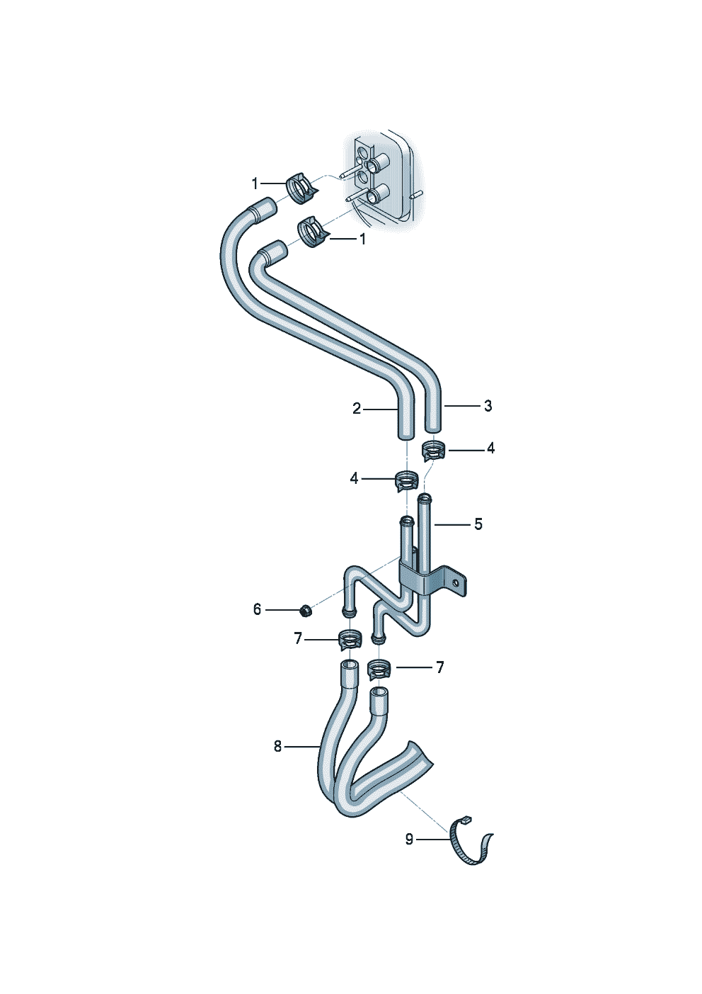 Refrigerant hose drivers cab for Volkswagen-commercial E-Delivery 2022 - 2025 Europe