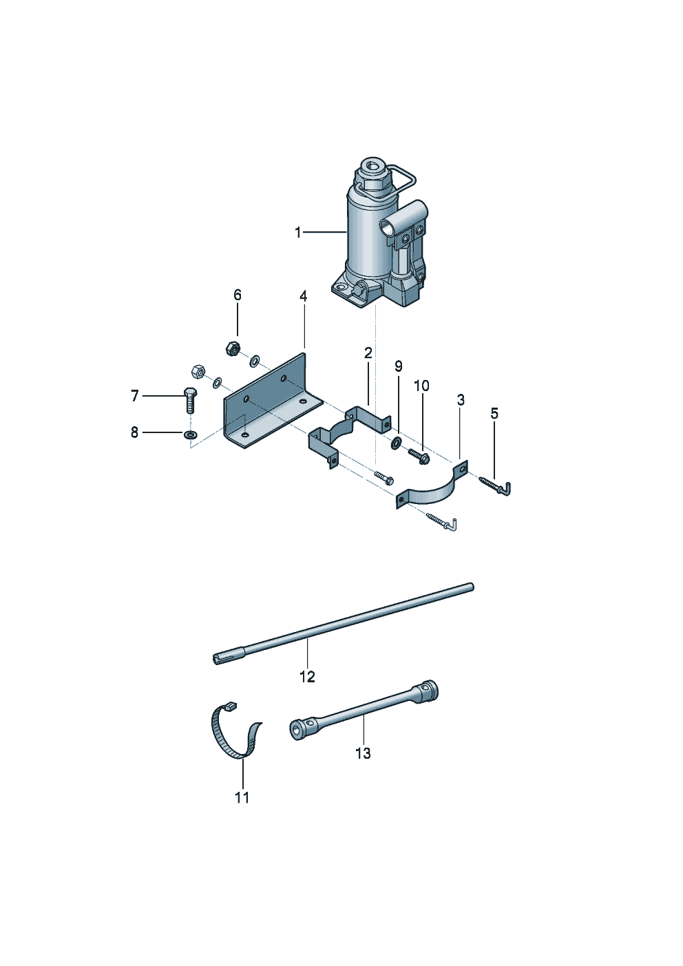 Tools jack, hydraulic for Volkswagen-commercial Micro-Onibus Euro VI 2021 - 2025 Europe