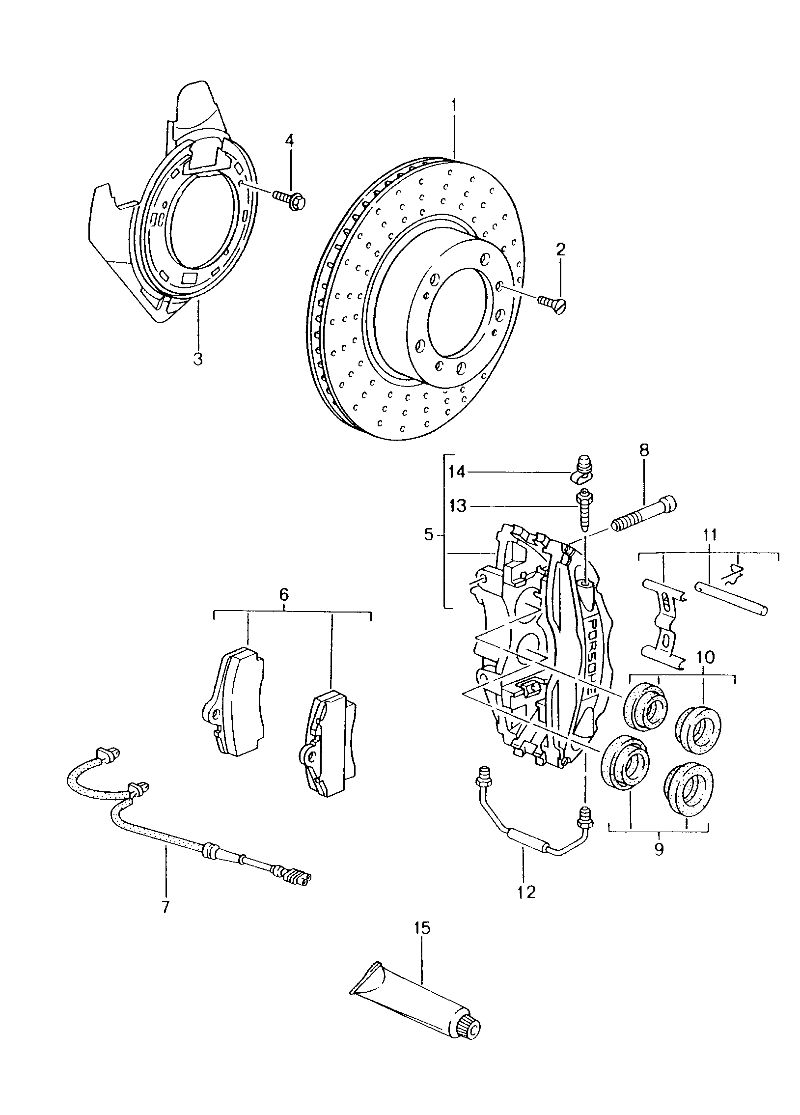 Buy Porsche Boxster 986 Disc brake rear axle parts online 1997 - 2004 ...