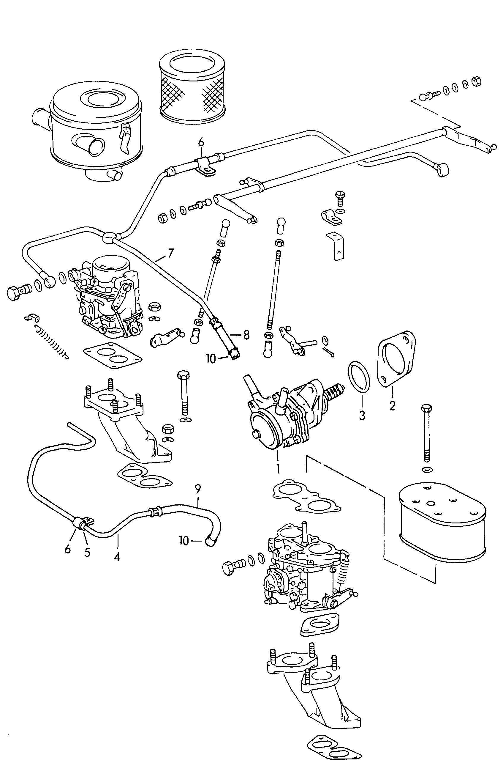 Porsche 356B/356C Fuel pump and fuel line parts 1960 - 1965 | ETKA USA