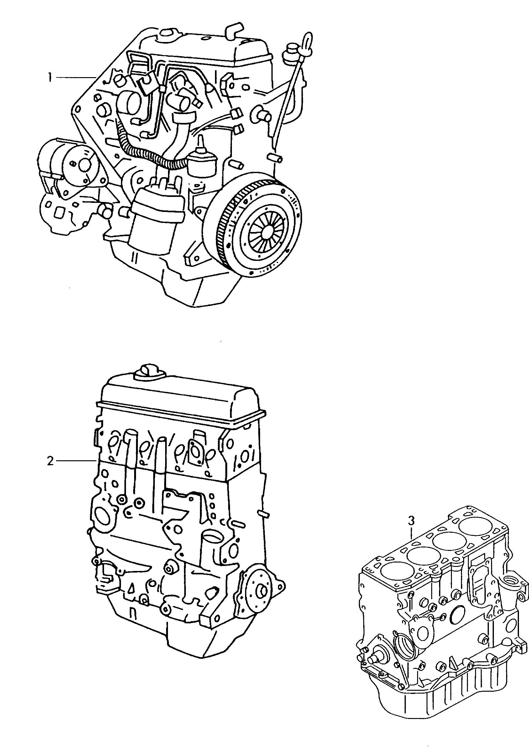 Short engine with crankshaft, pistons, oil pump and oil sump for Skoda Pick Up 1996 - 2001 Europe