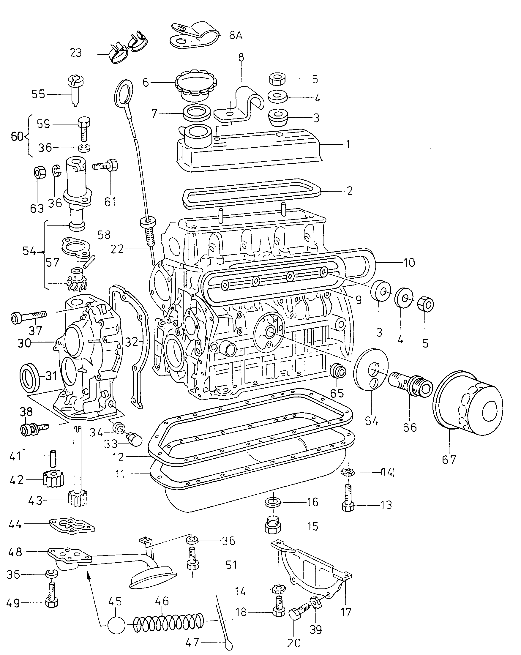 Coolant cooling system for Skoda Favorit Forman Pickup (Typ 785) 1988 - 1995 Europe