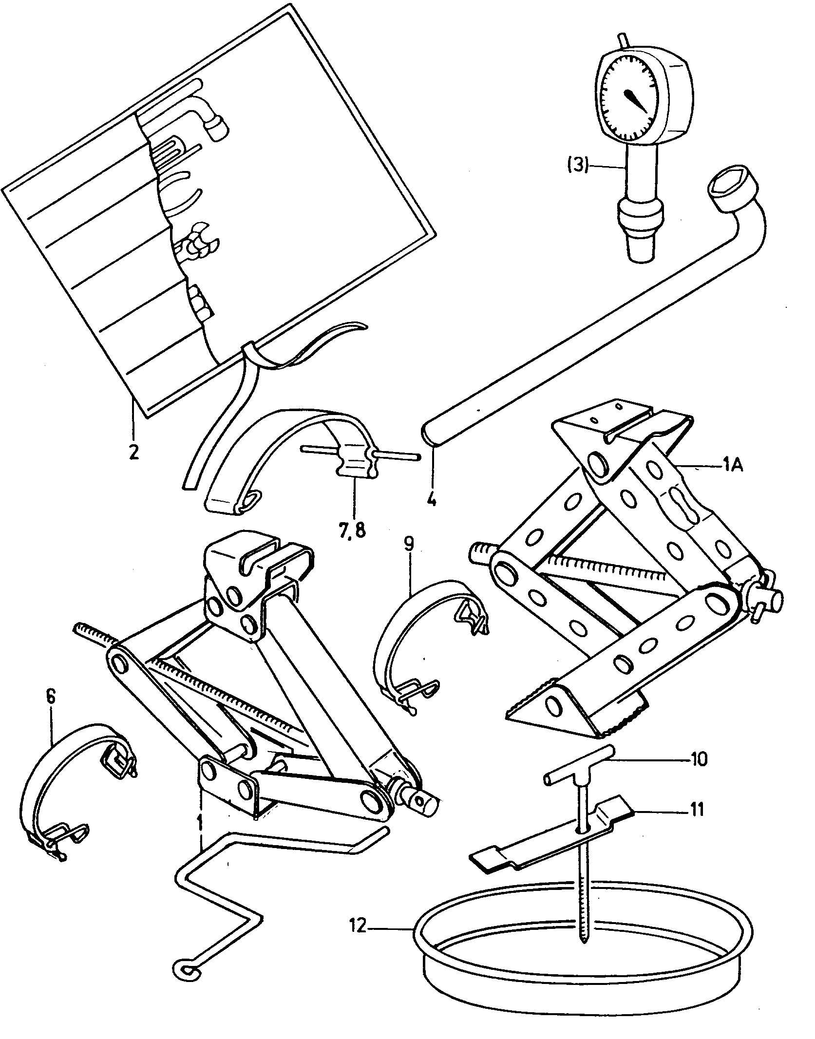 Jack tools for Skoda Favorit Forman Pickup (Typ 785) 1988 - 1995 Europe