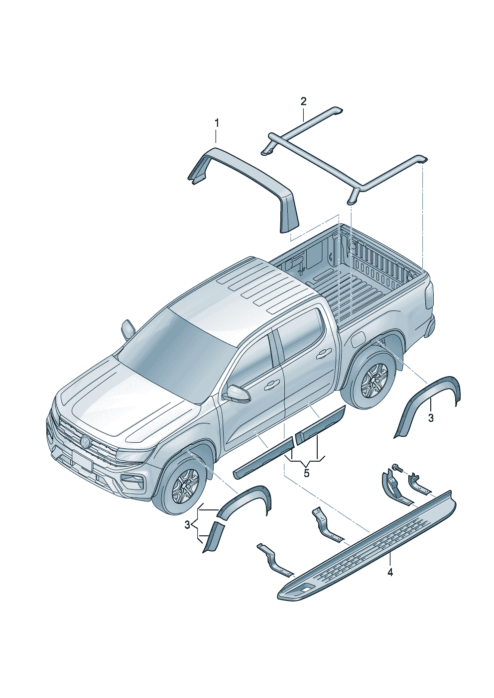 Parts catalog for Volkswagen Amarok T1 2022 - 2025 Brazil