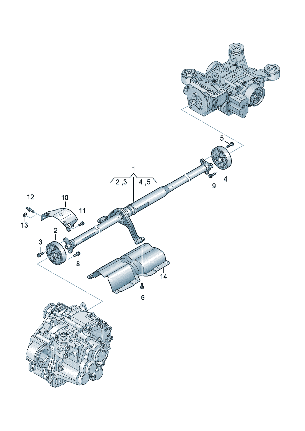 Volkswagen Golf A8 (Typ CD1) Cardan shaft detalas 2024 - 2025 | ETKA Meksika