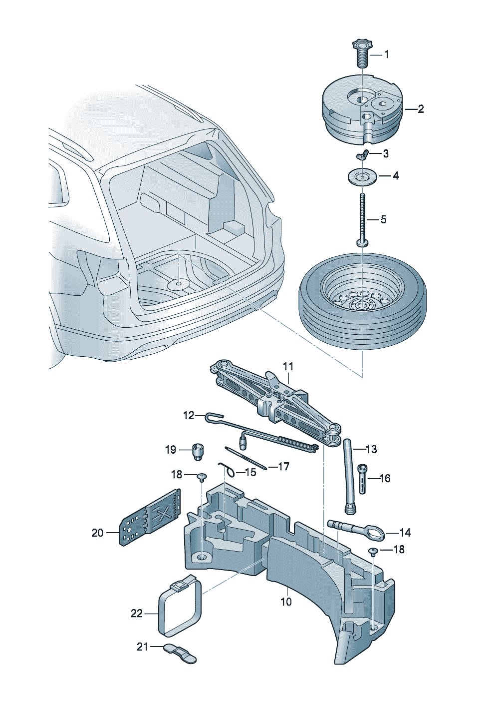 Volkswagen Atlas Cross Sport CM 車載ツール 部品 2024 - 2025 | ETKA