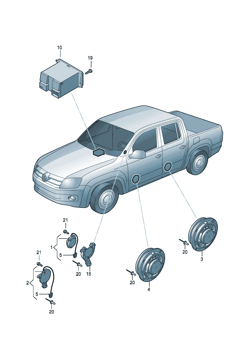 Parts catalog for Volkswagen Amarok 2H 2010 - 2016 Mexico