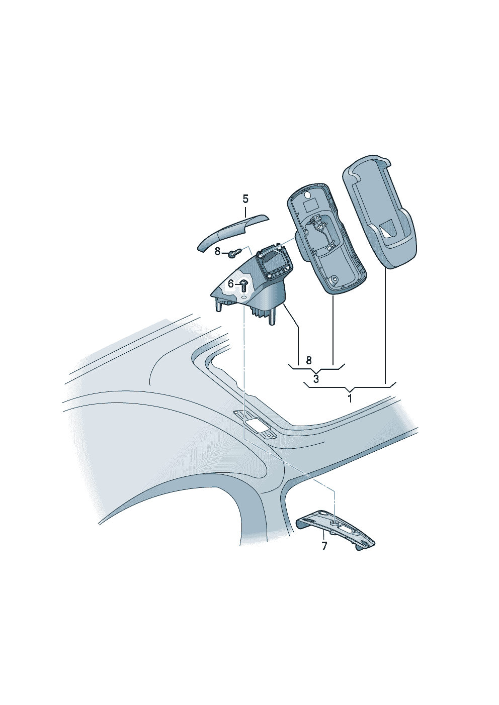 Buy Volkswagen Sharan (Typ 7N) Cellphone mounting holder parts