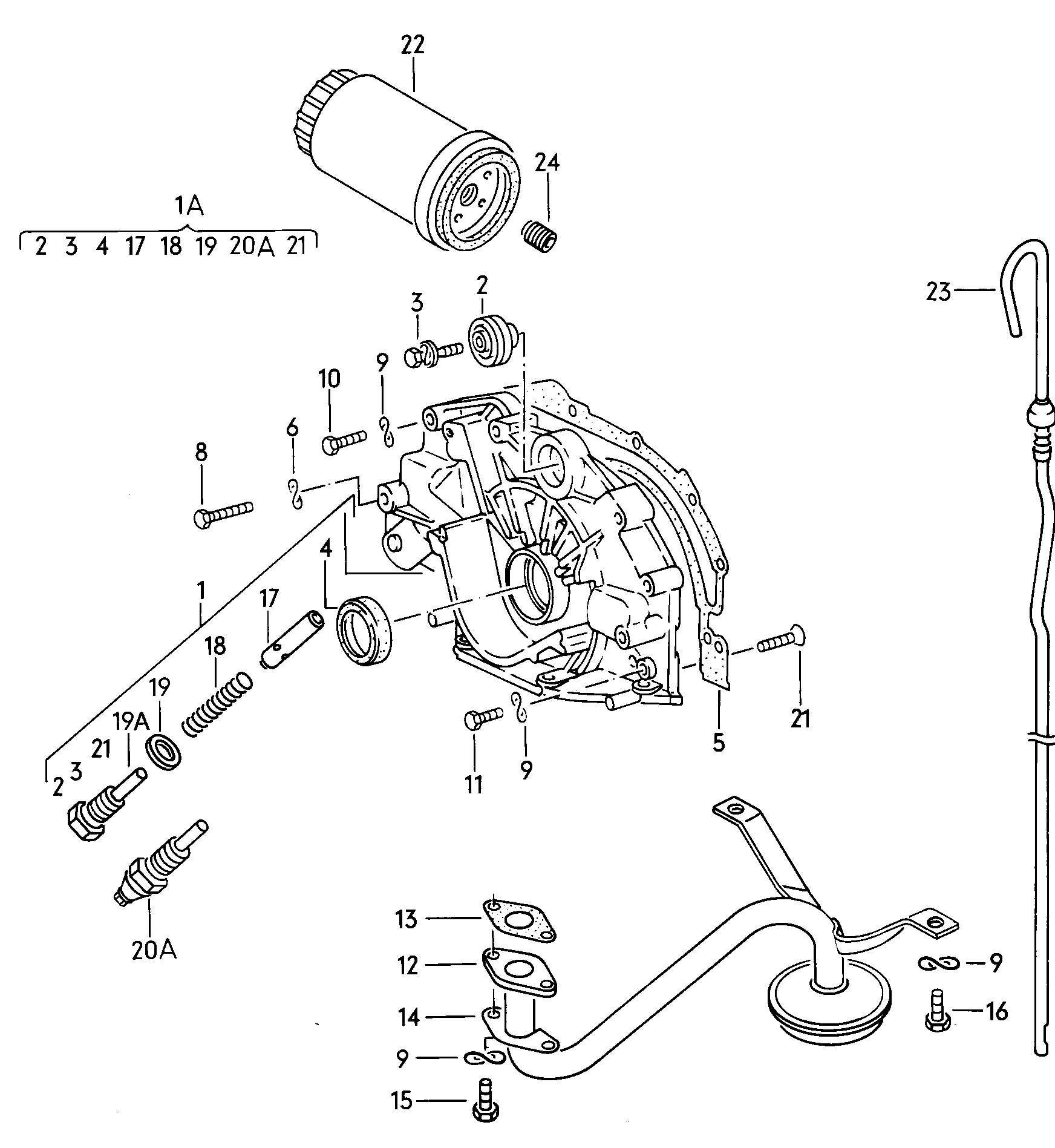 Yağ pompası 2,0-2,3Ltr. - Audi 80/90/Avant - a80