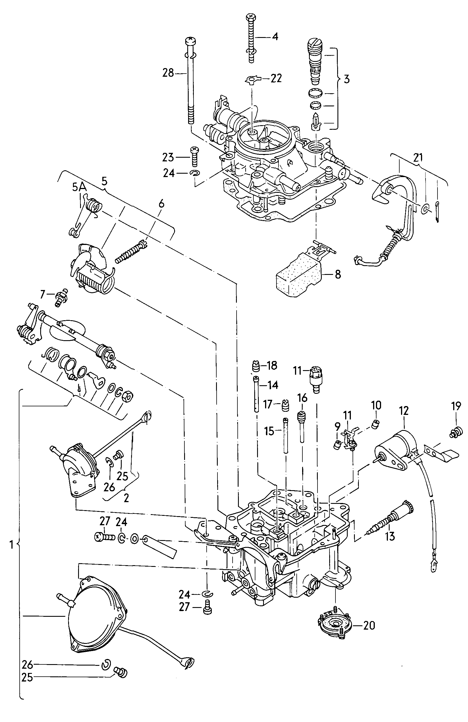 Carburateurp. vehicules reequipes dun<br>systeme depuration des gaz a<br>regulation lambda 2 E E - Audi 80/90/Avant - a80