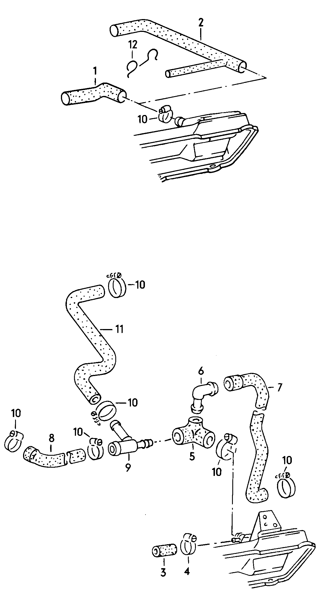 ventilation for cylinder head<br>cover 1.8ltr. - Audi 5000 - a50