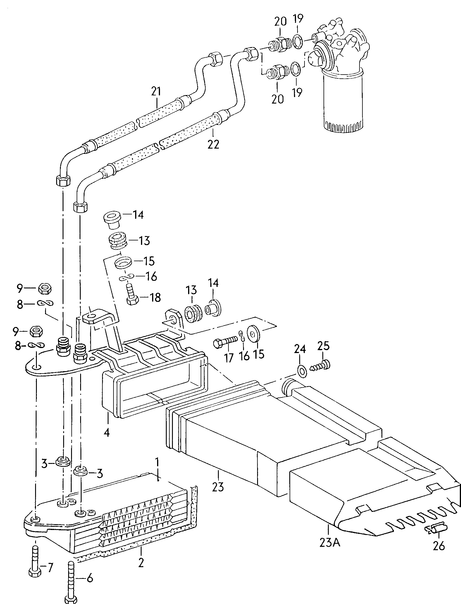 radiateur dhuile 2,3l2,4l - Audi 100/Avant - a100