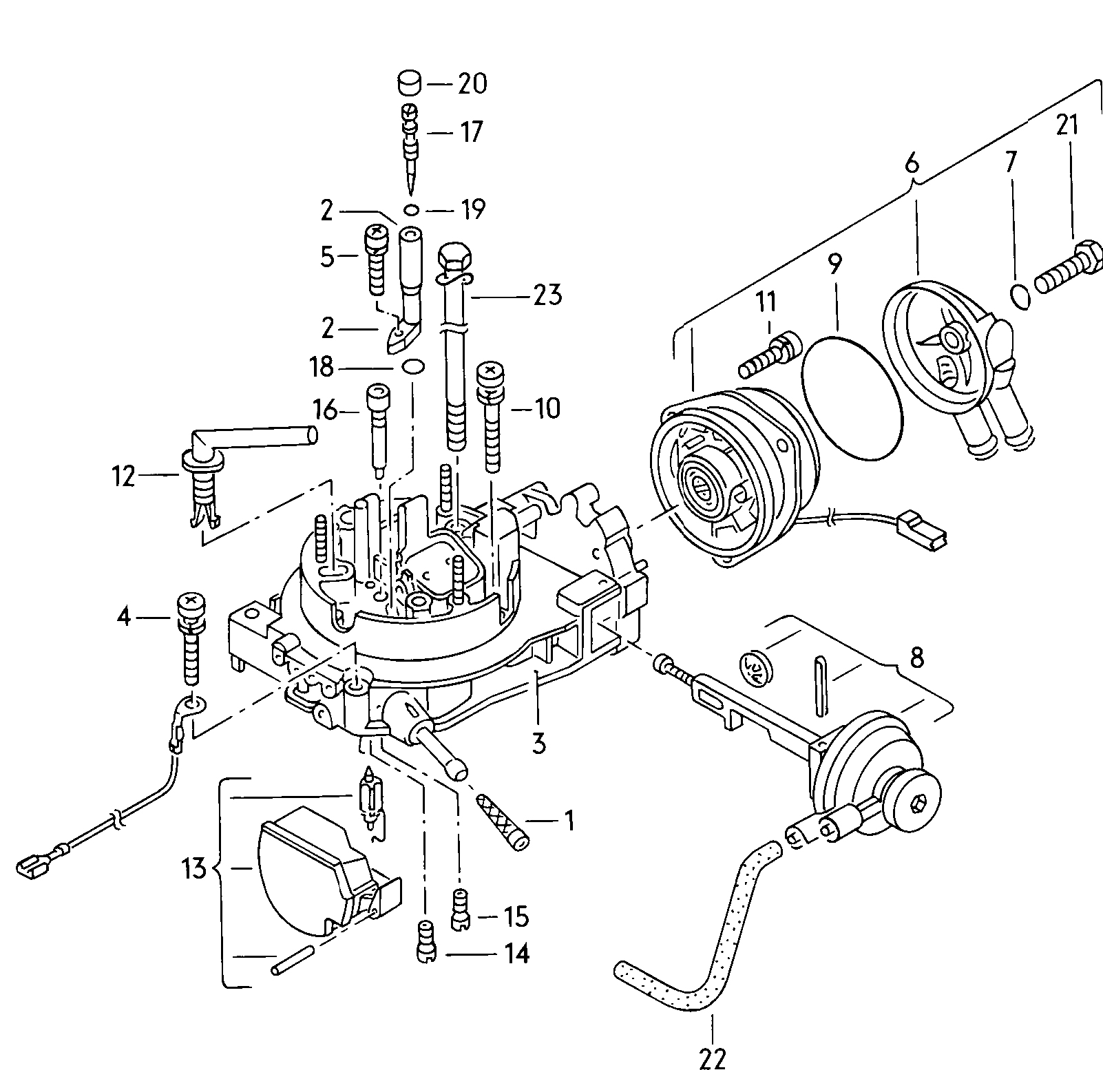 Carburateurp. vehicules reequipes dun<br>systeme depuration des gaz a<br>regulation lambda 1,8l - Audi 100/Avant - a100