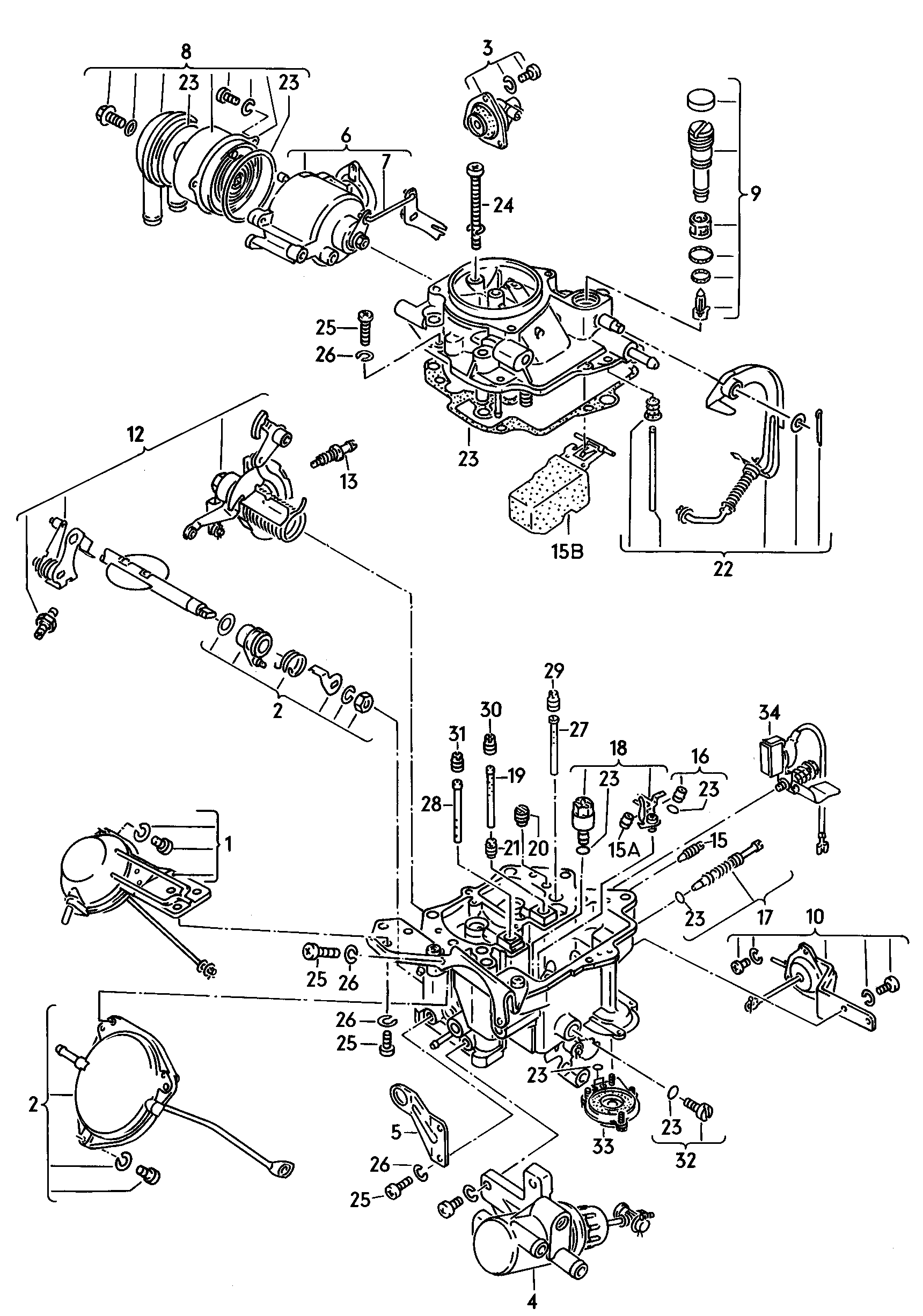 carburateur keihinpieces detail  - Audi 100/Avant - a100