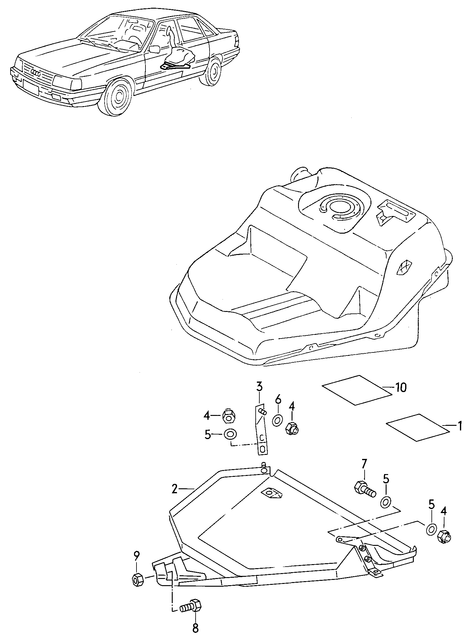 Tankunterschutz  - Audi 200 - a200
