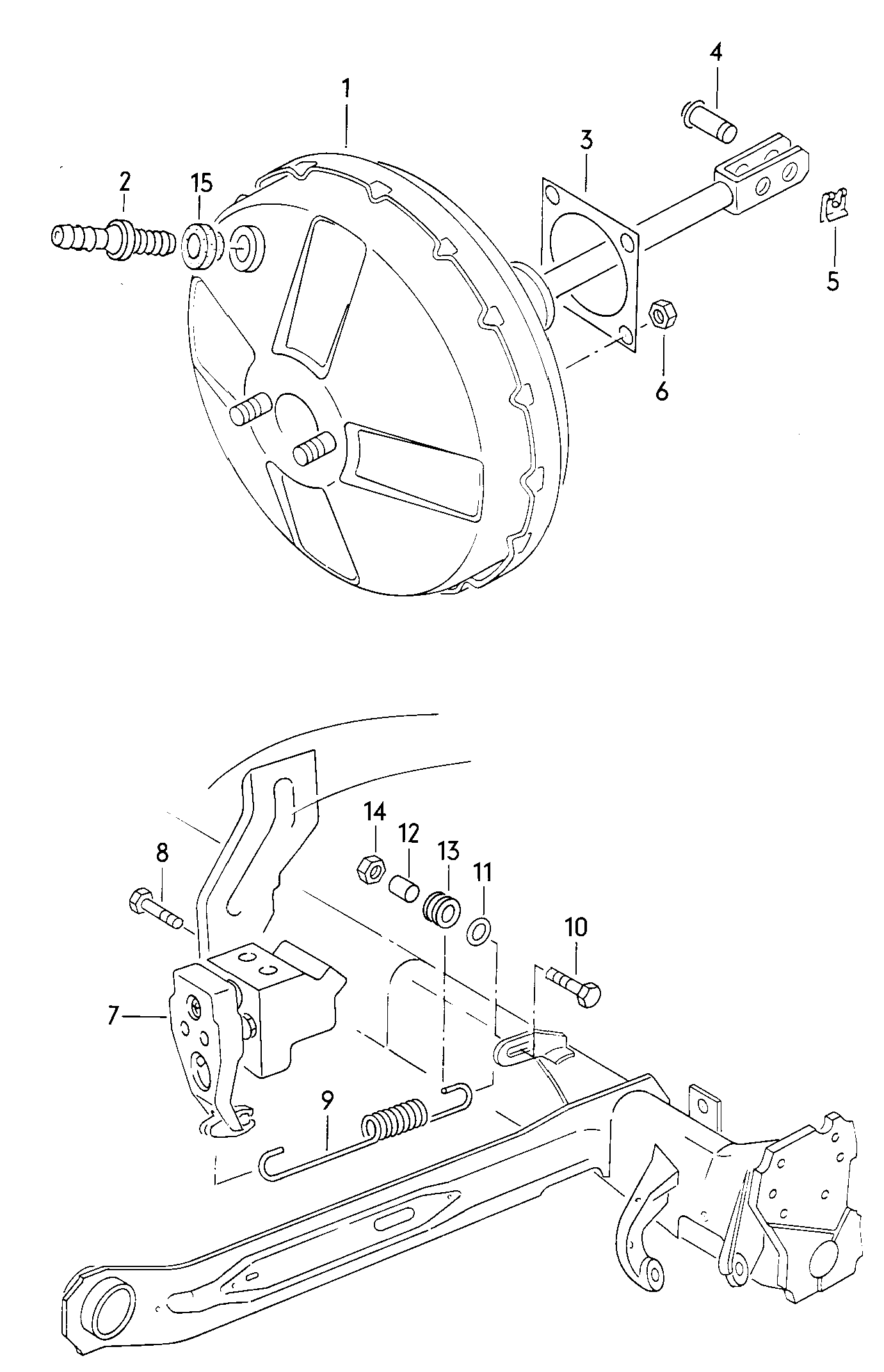 Brake servobrake force regulator  - Audi 5000 - a50