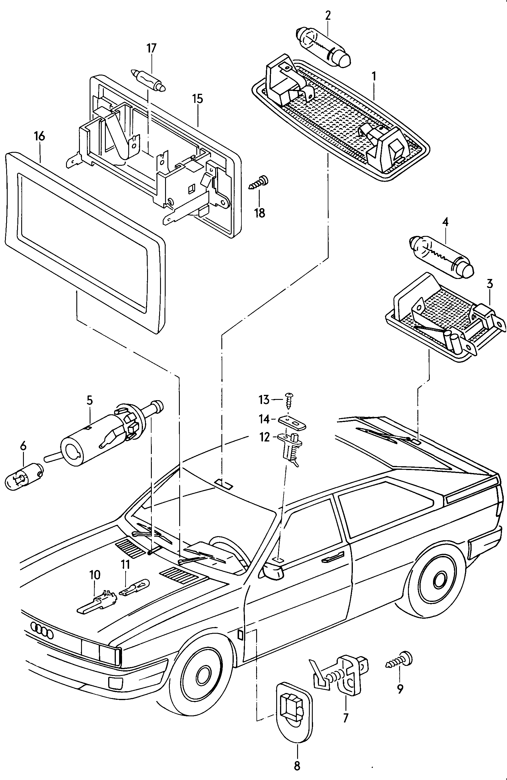 luz interior  - Audi Coupe - aco