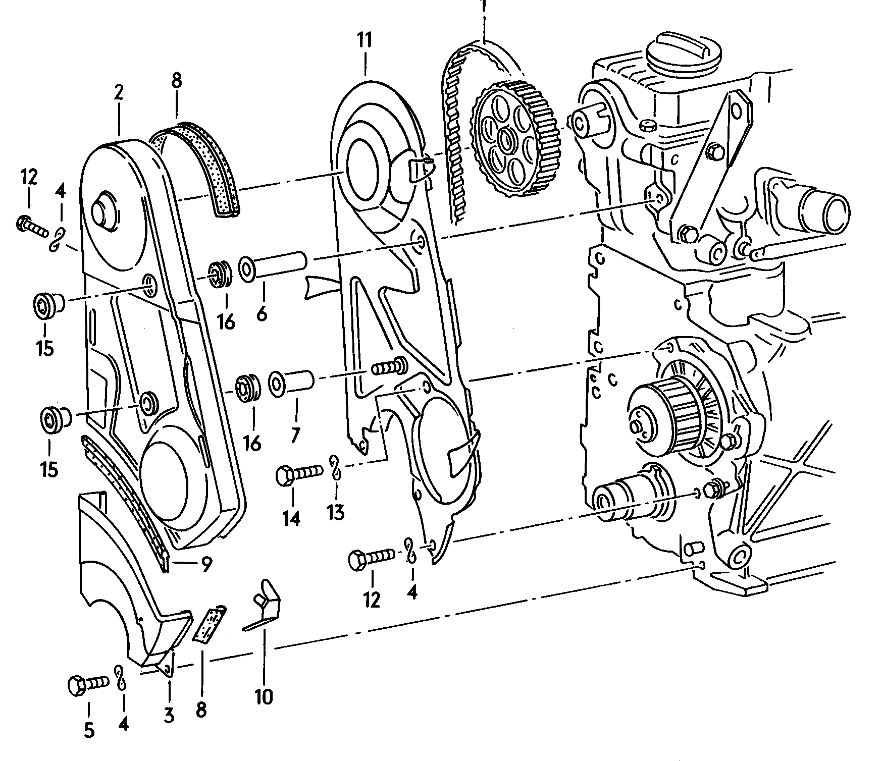 Triger kayışıTriger kayışı koruyucu 2,0-2,3Ltr. - Audi 100/Avant - a100