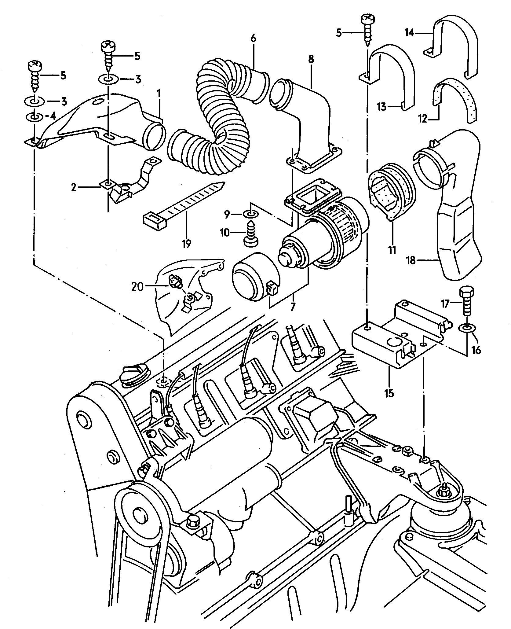 Охлаждение впускного клапана  - Audi 200/Avant quattro - a20q