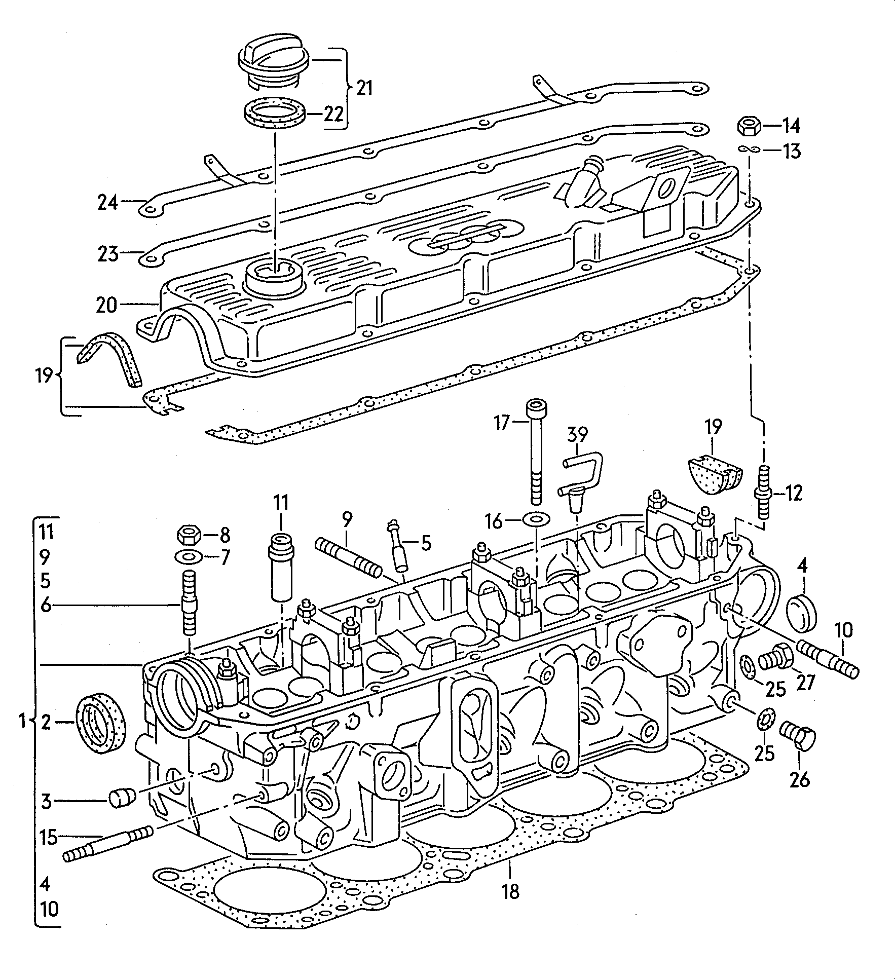 Zylinderkopf 2,0-2,3Ltr. - Audi 80/90/Avant - a80