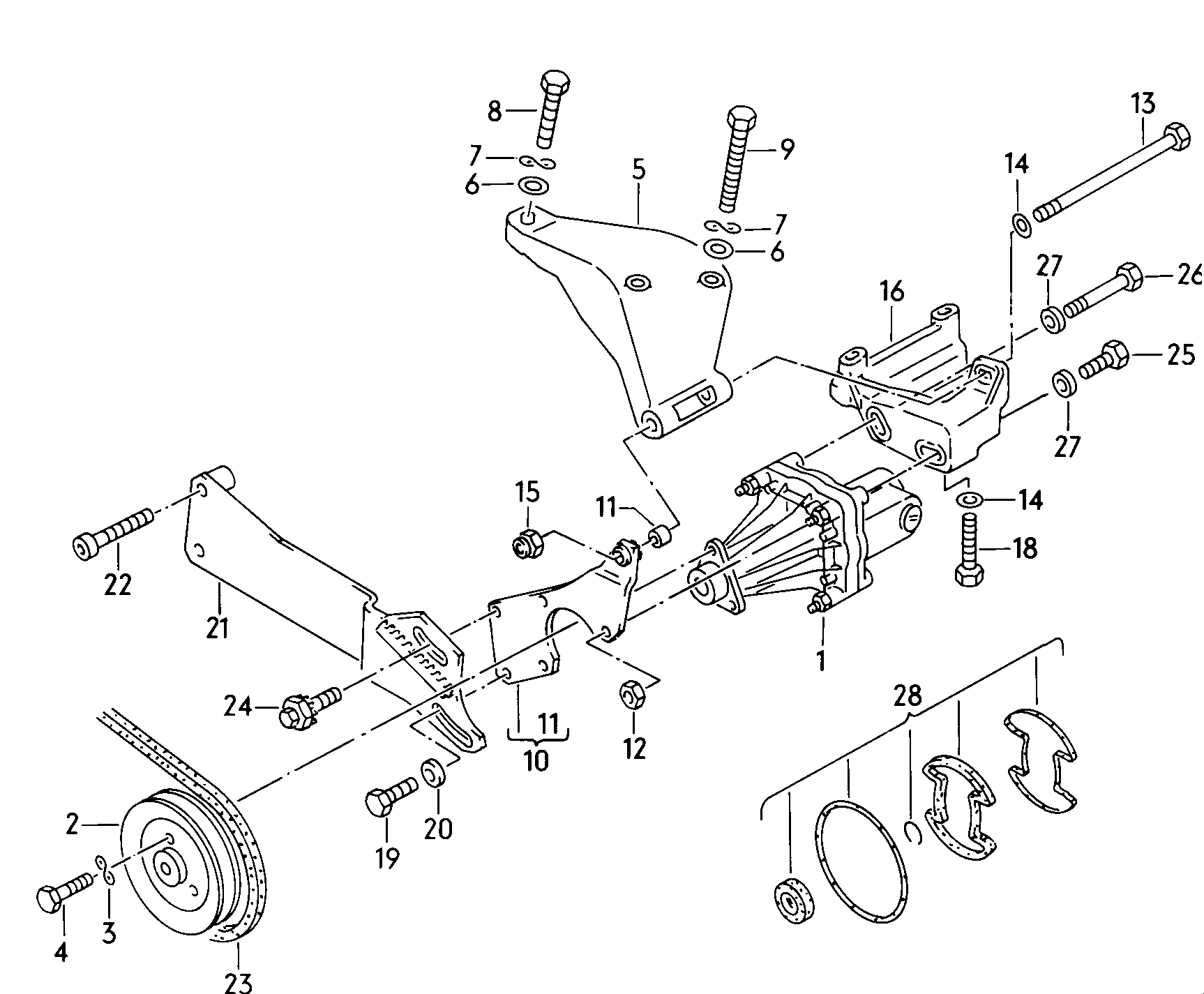 Vane pumpfor power steering  - Audi 80/90/Avant - a80