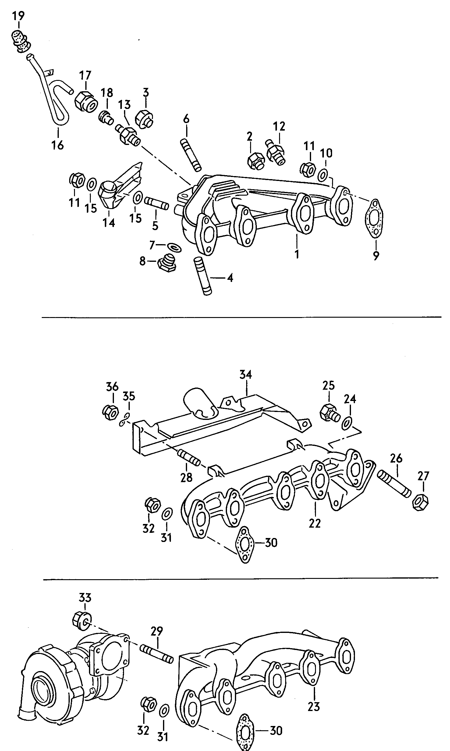 Exhaust manifolds 2.0 Ltr. - Audi 100/Avant - a100