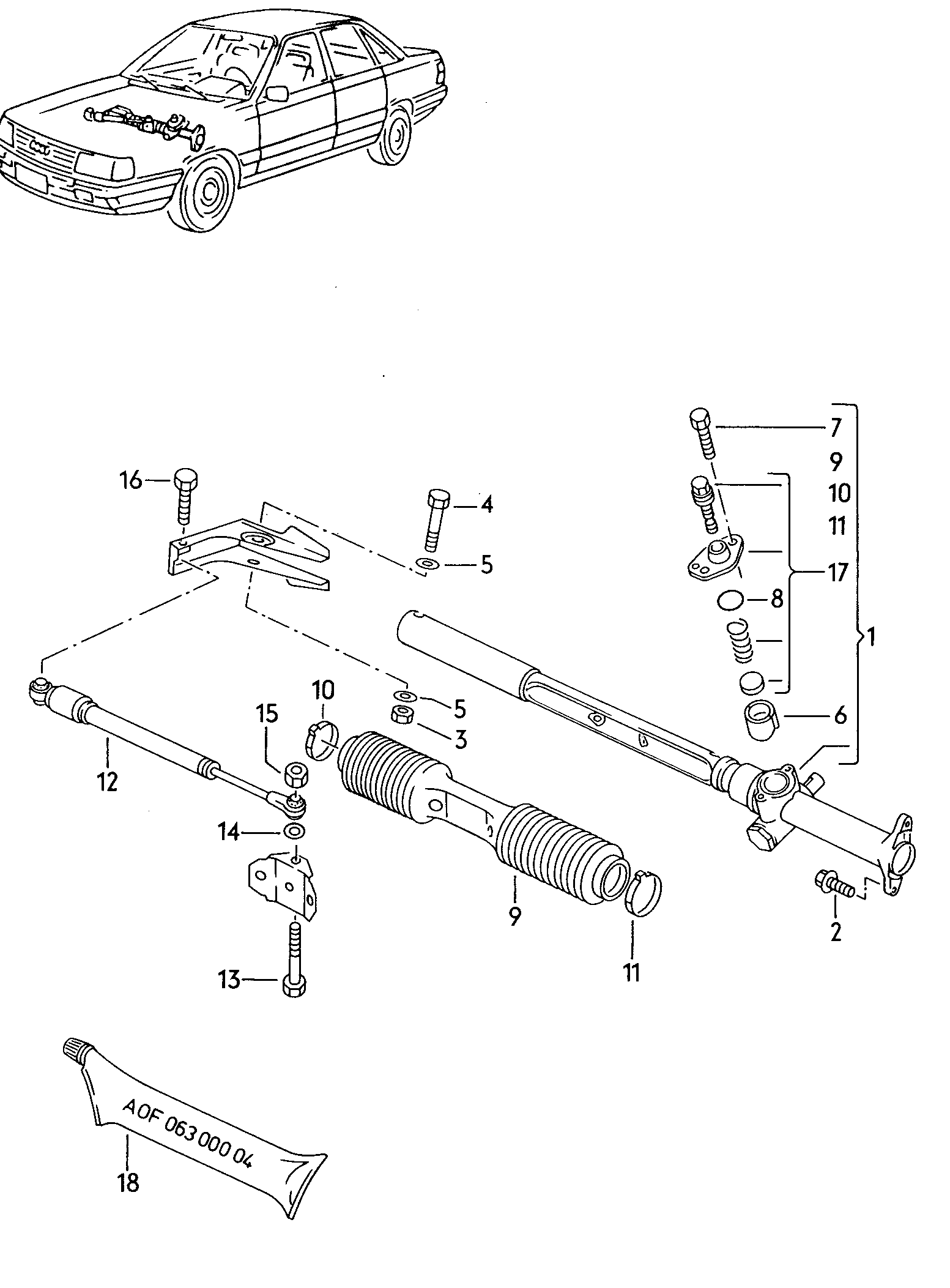 LenkgetriebeLenkungsdämpfer  - Audi 100/Avant - a100