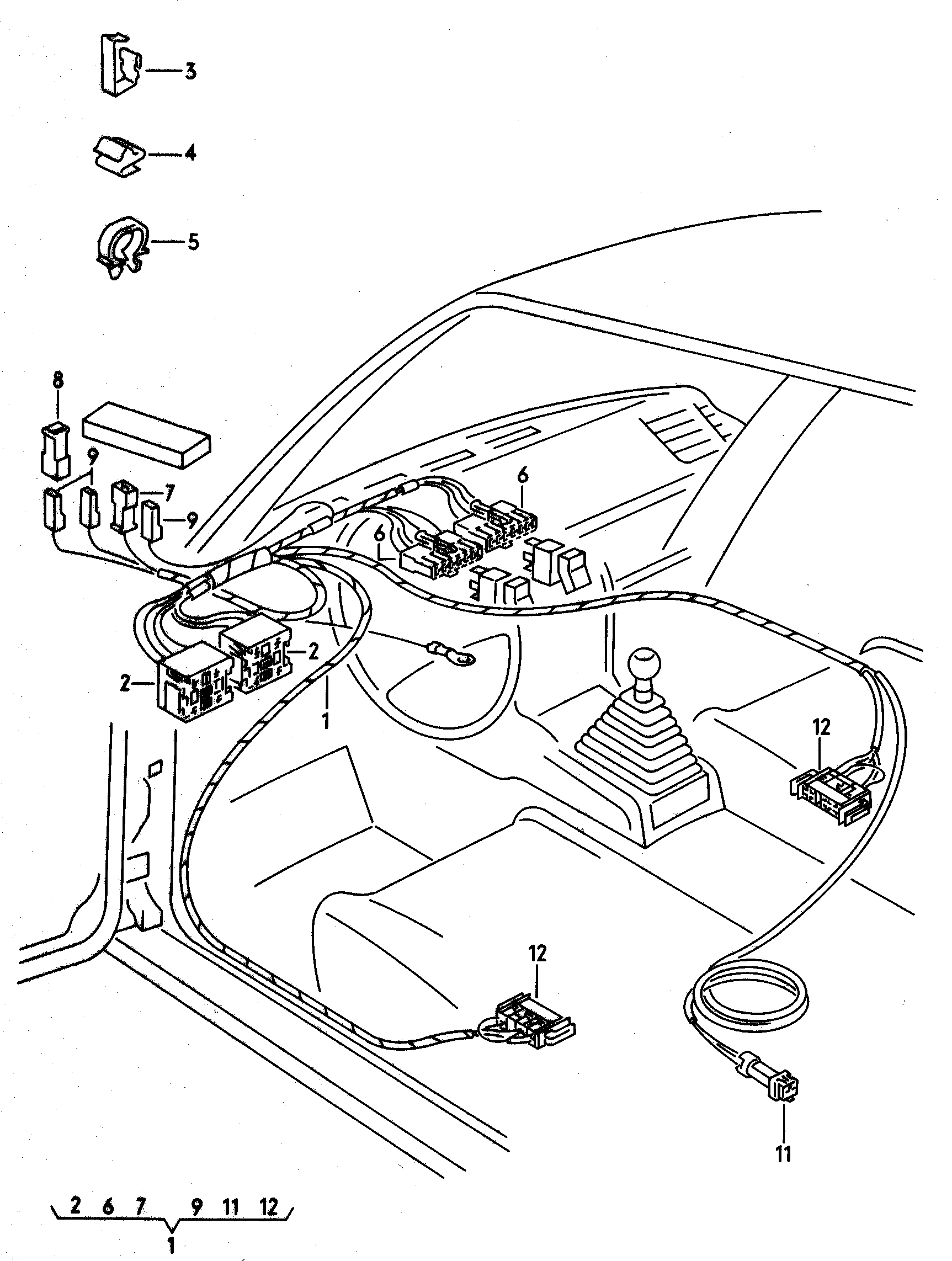 Leitungssatz für Sitzheizung  - Audi 100/Avant - a100