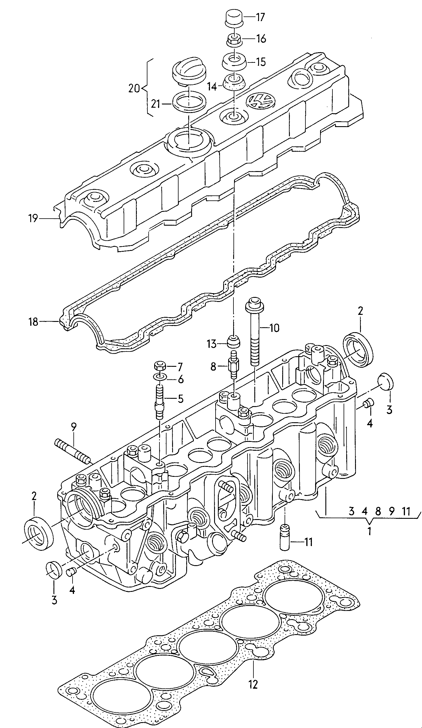 Zylinderkopf 2,4Ltr. - Audi 100/Avant - a100