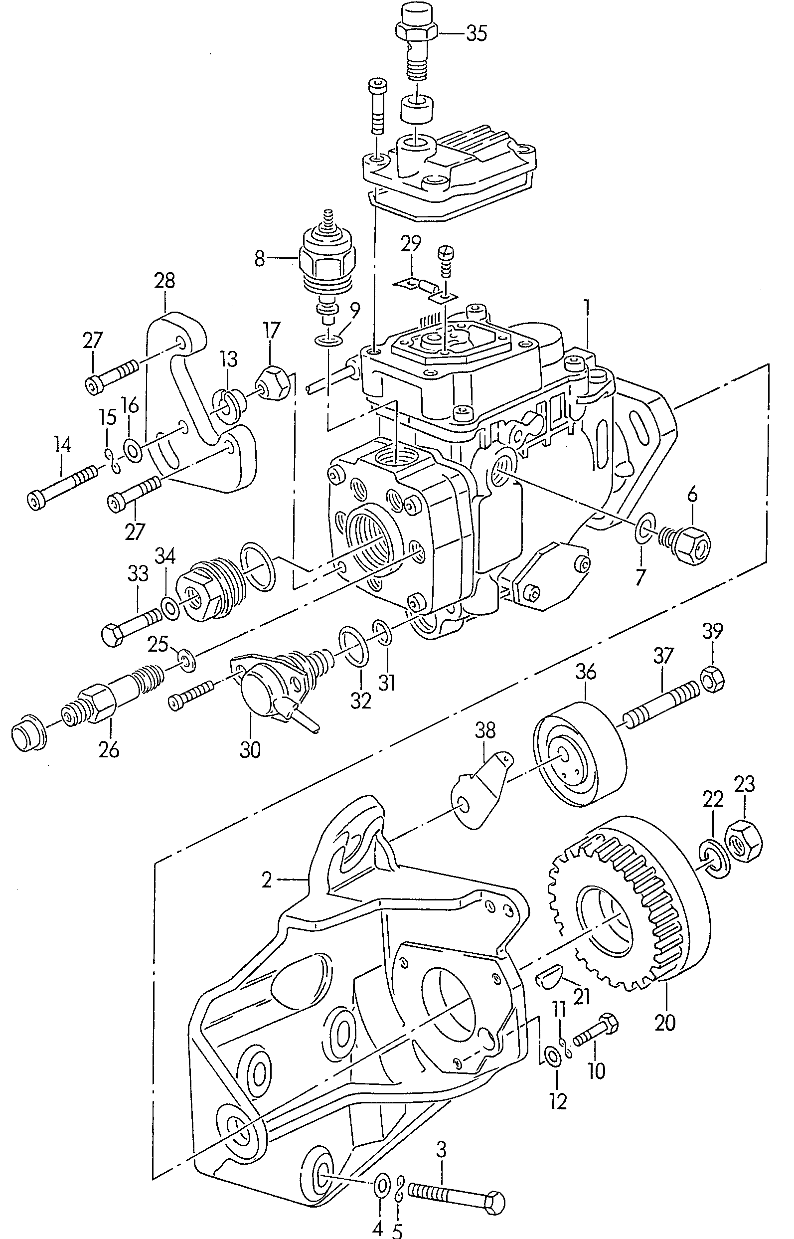 Pompa wtryskowa 2,5 ltr. - Audi 100/Avant - a100