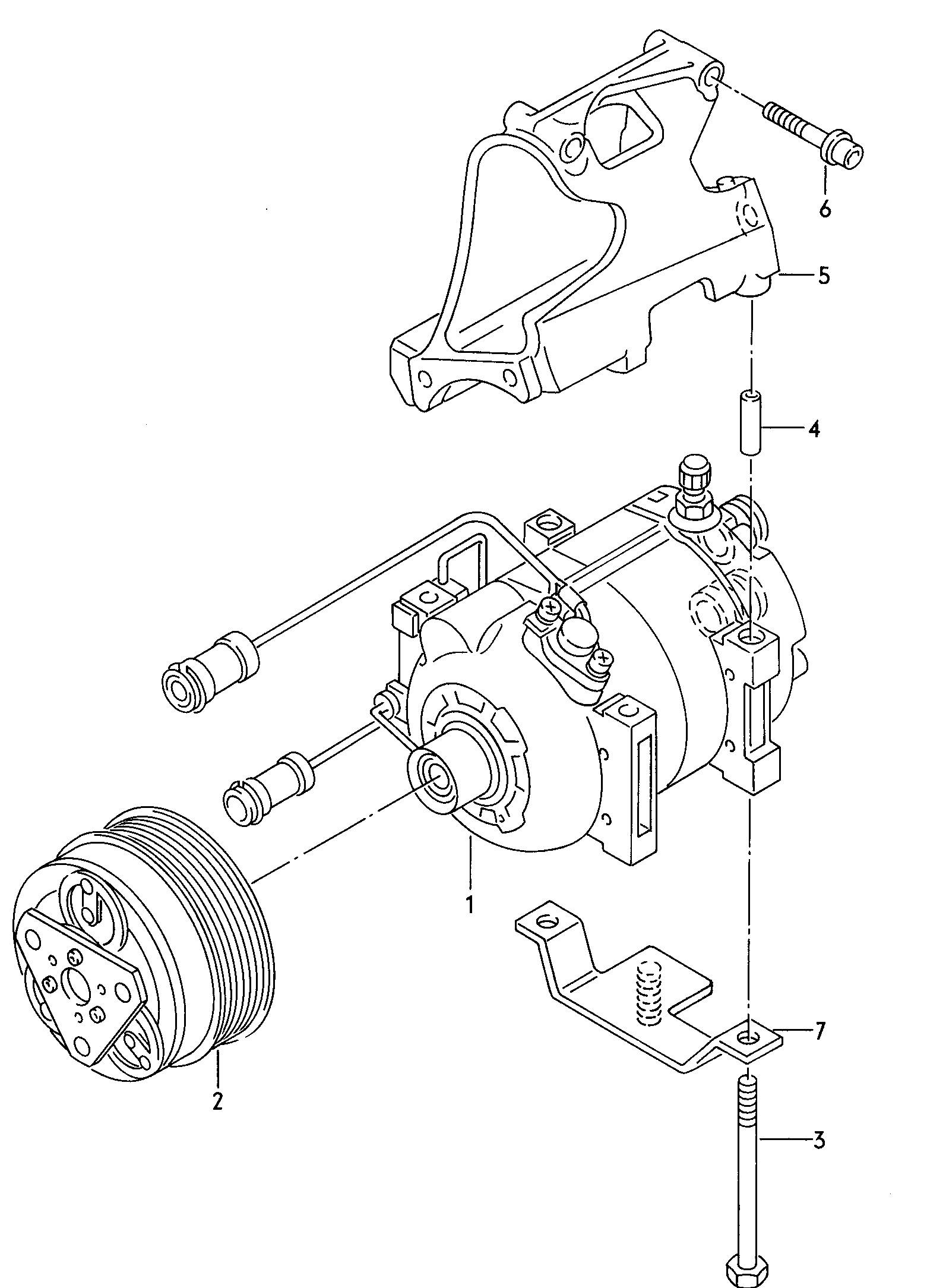 Compresseur de climatiseurpieces de fixation et de<br>raccord p. compresseur  - Audi A8 - a8
