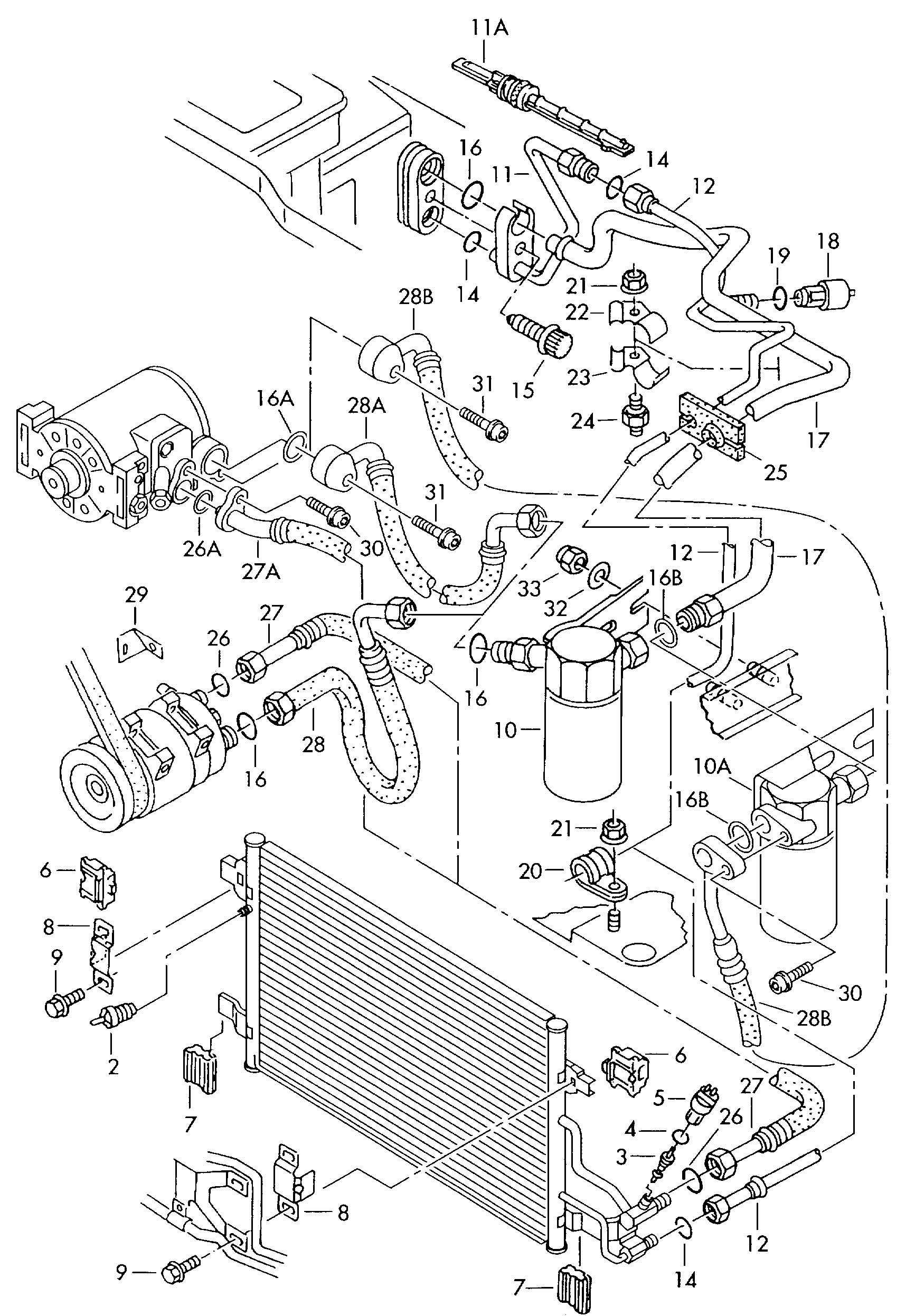 Condensatore climatizzatorecircuito criogeno climatizzat. - Audi A8/S8 quattro - a8q