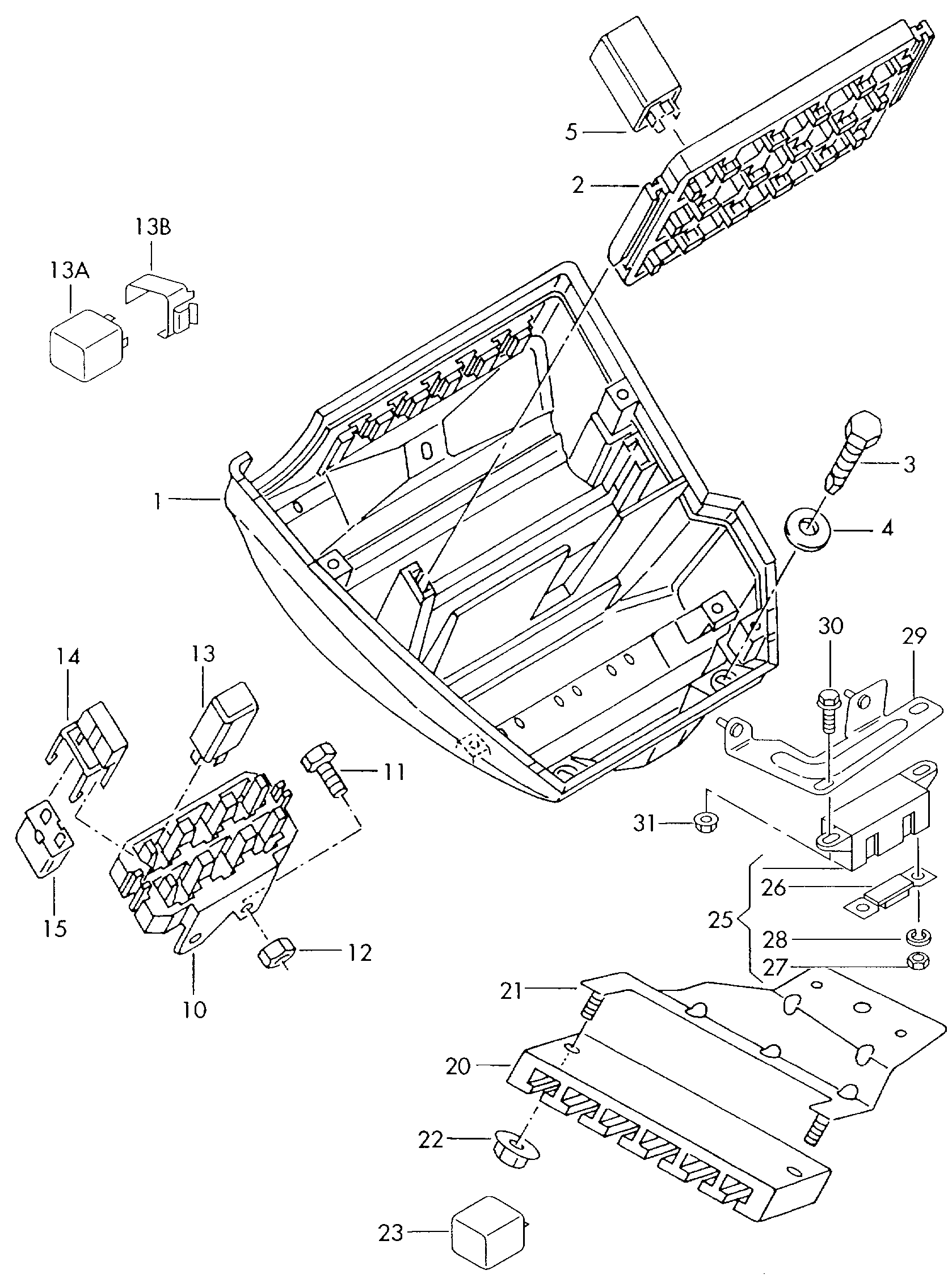 relay platefuse holder  - Audi A8 - a8