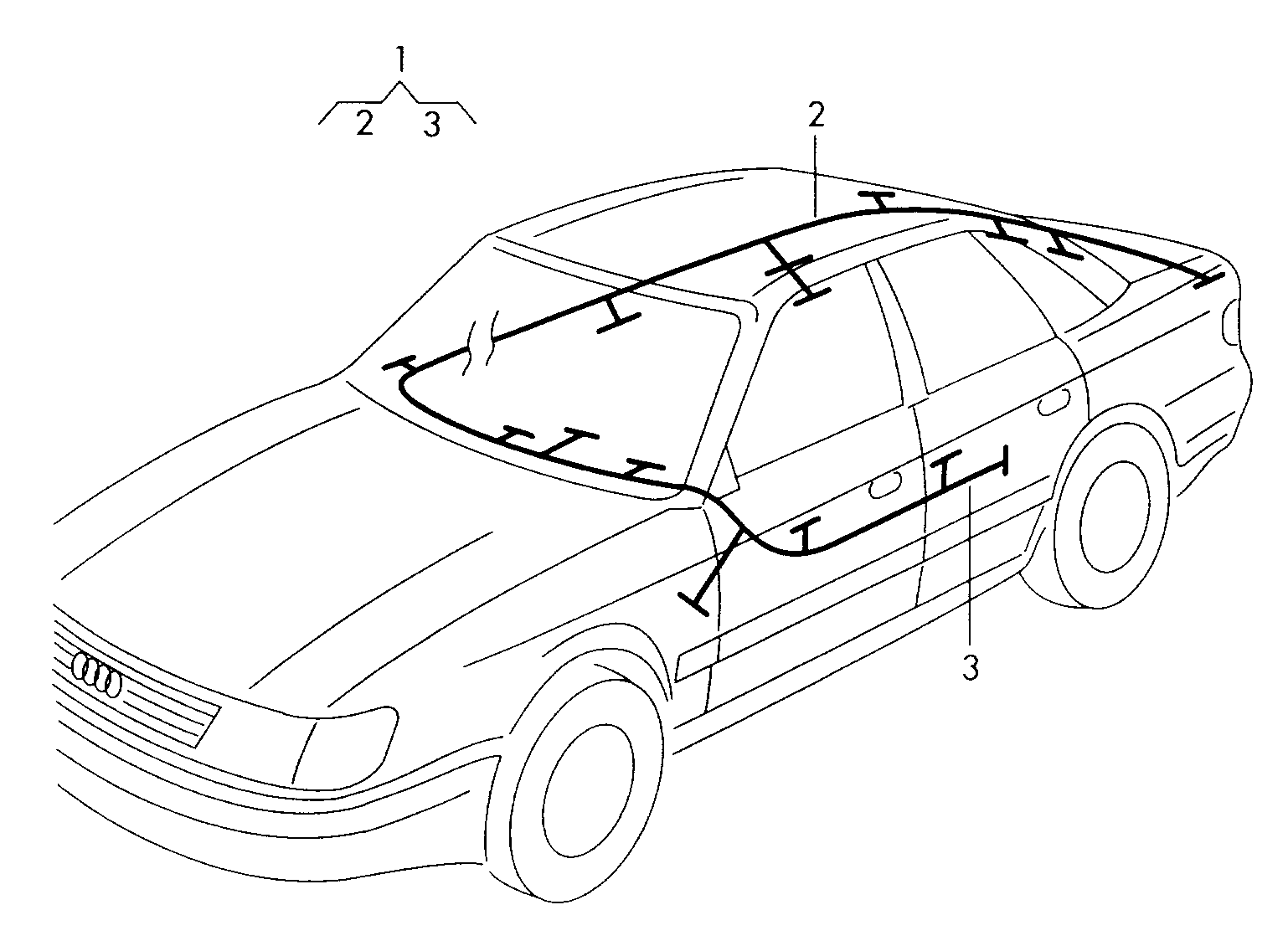 kabelset voor interieurlosse delen  - Audi A8/S8 quattro - a8q