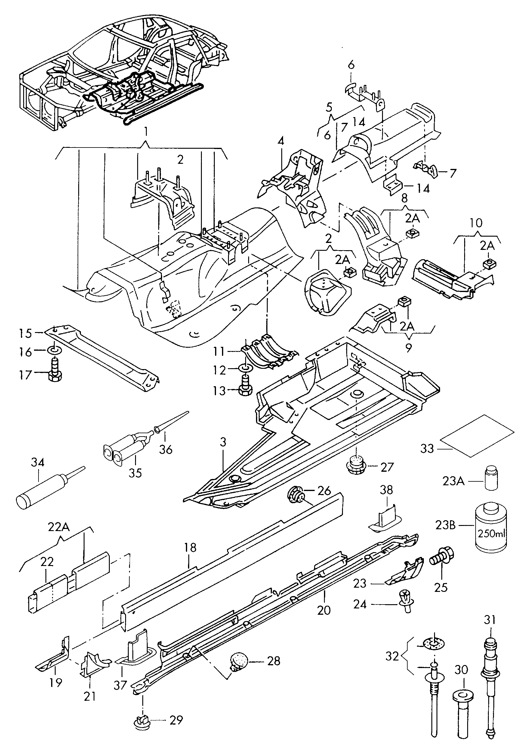 cadre-plancher av - Audi A8 - a8