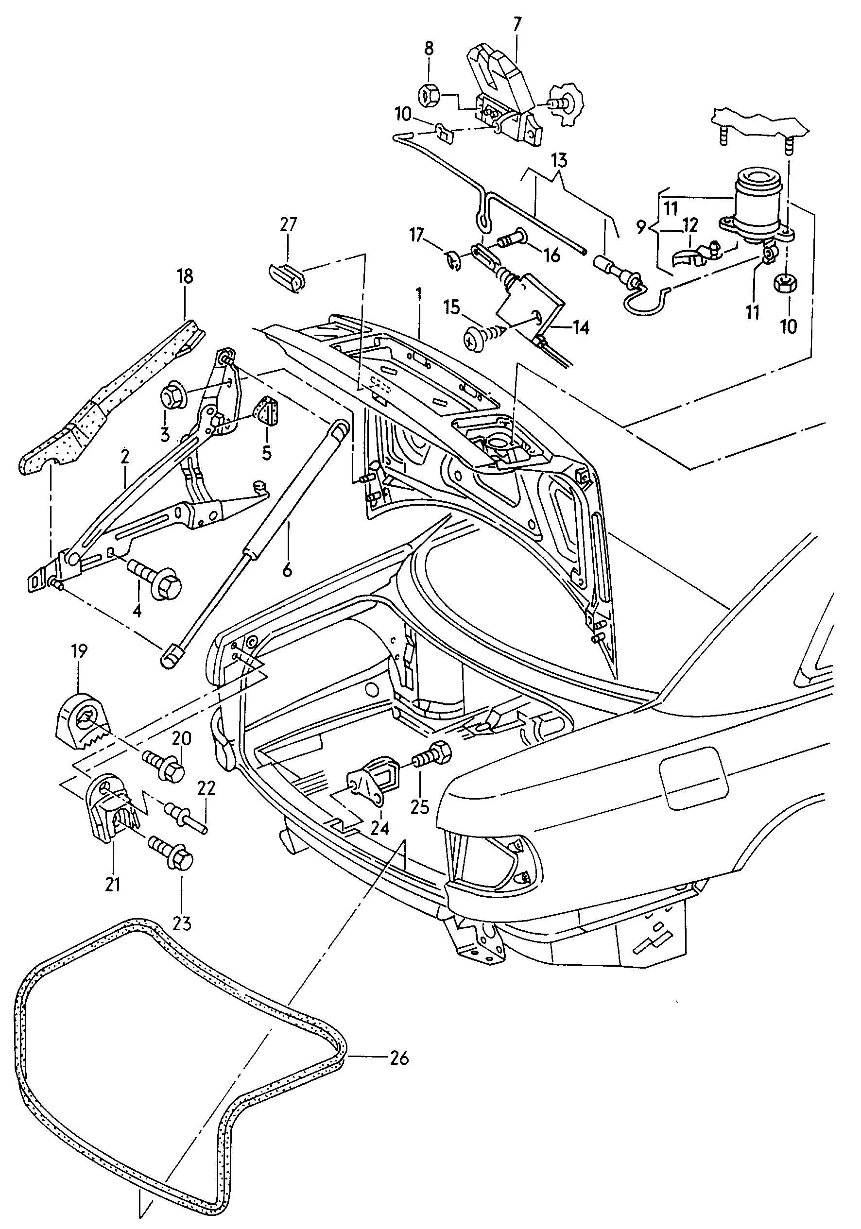 Крышка багажного отсека  - Audi A8 - a8