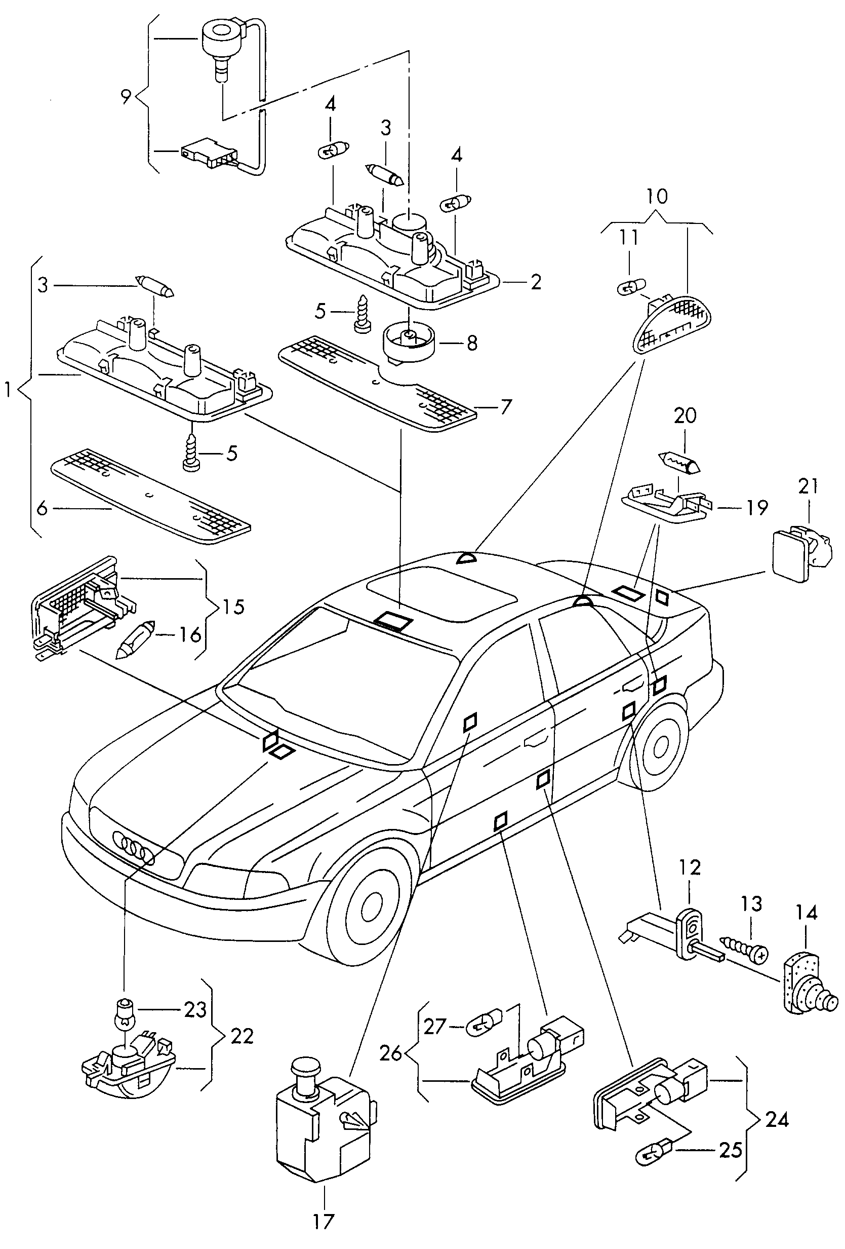 Fussraumbeleuchtung  - Audi A4/Avant - a4
