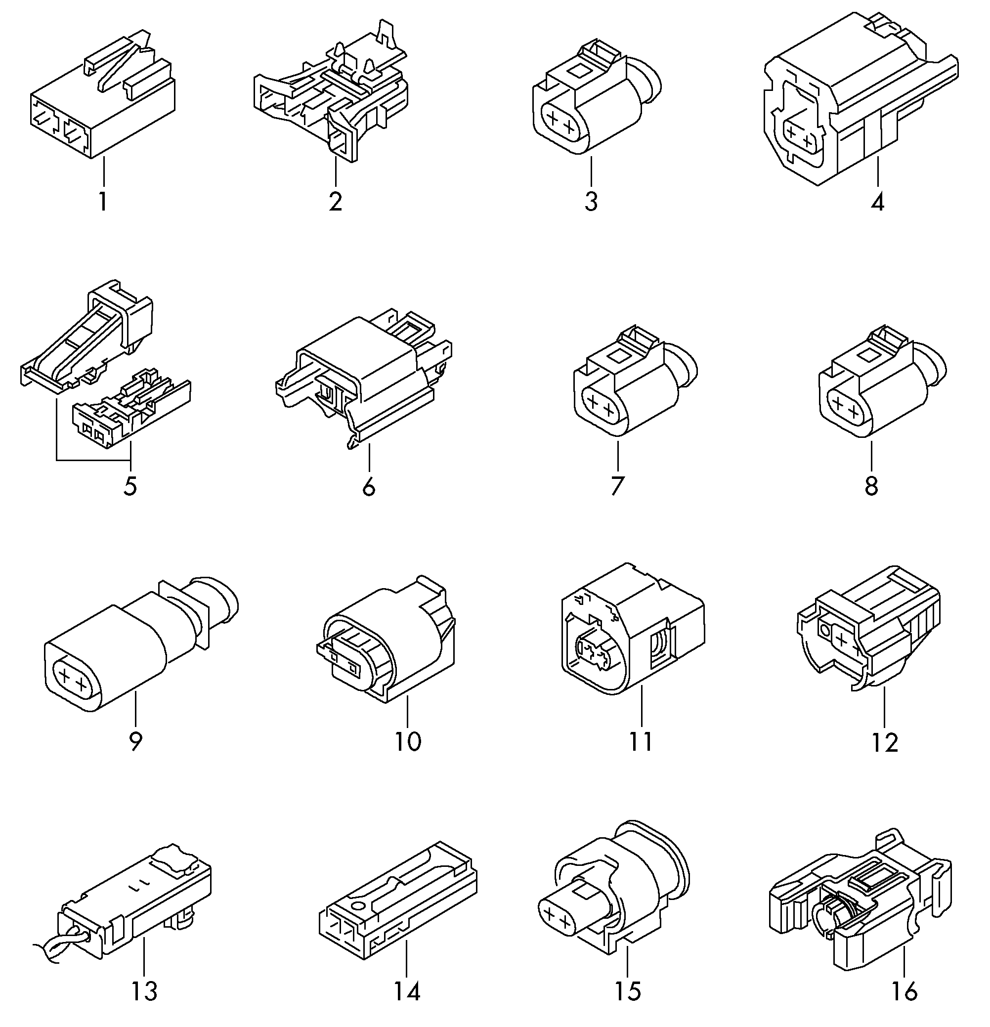 plug housing           See parts bulletin: 2 pin<br> (0-198) - Elekt. Verbind.-Elemente - el
