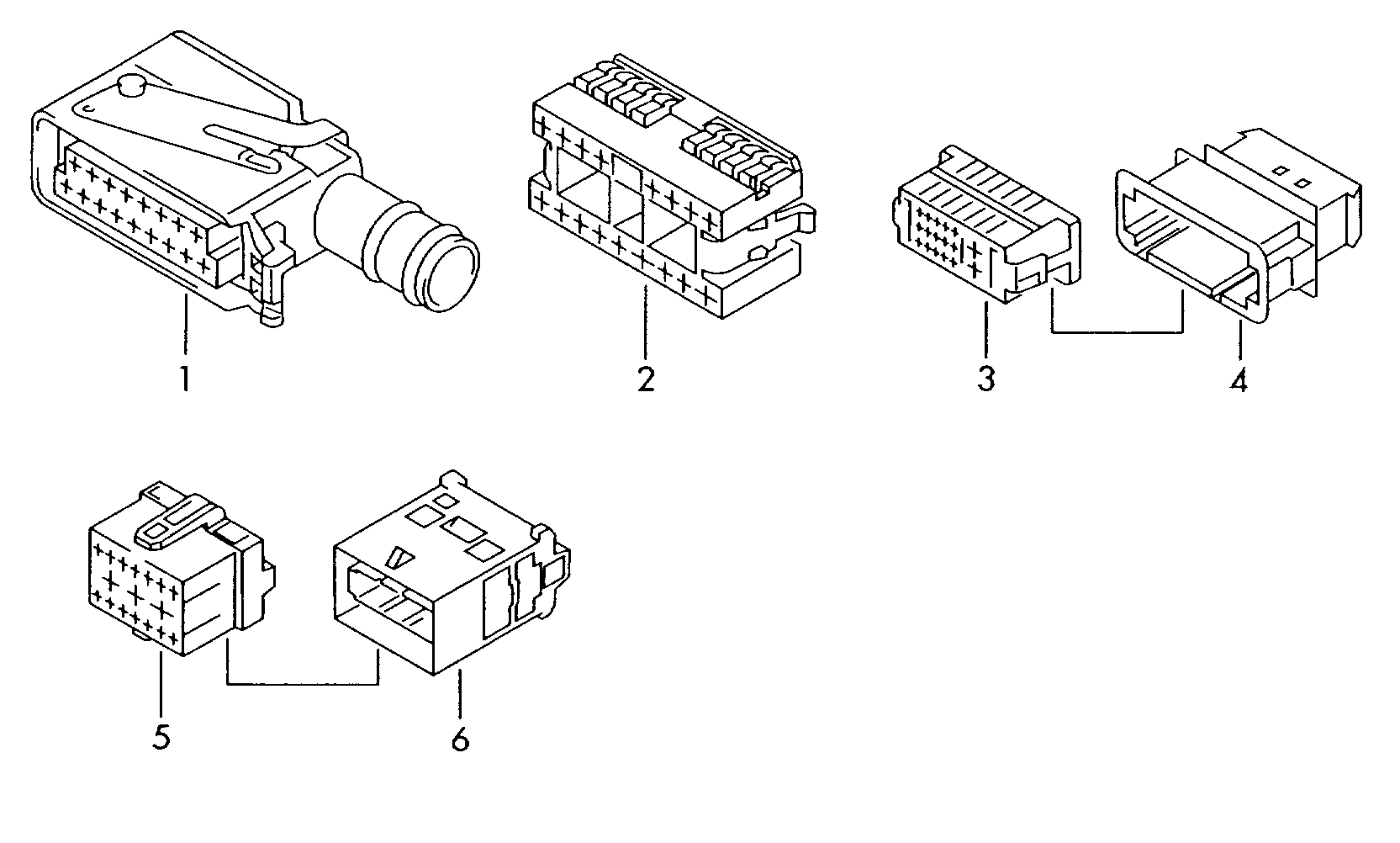 plug housing           See parts bulletin: 17-pin<br> (0-198) - Elekt. Verbind.-Elemente - el